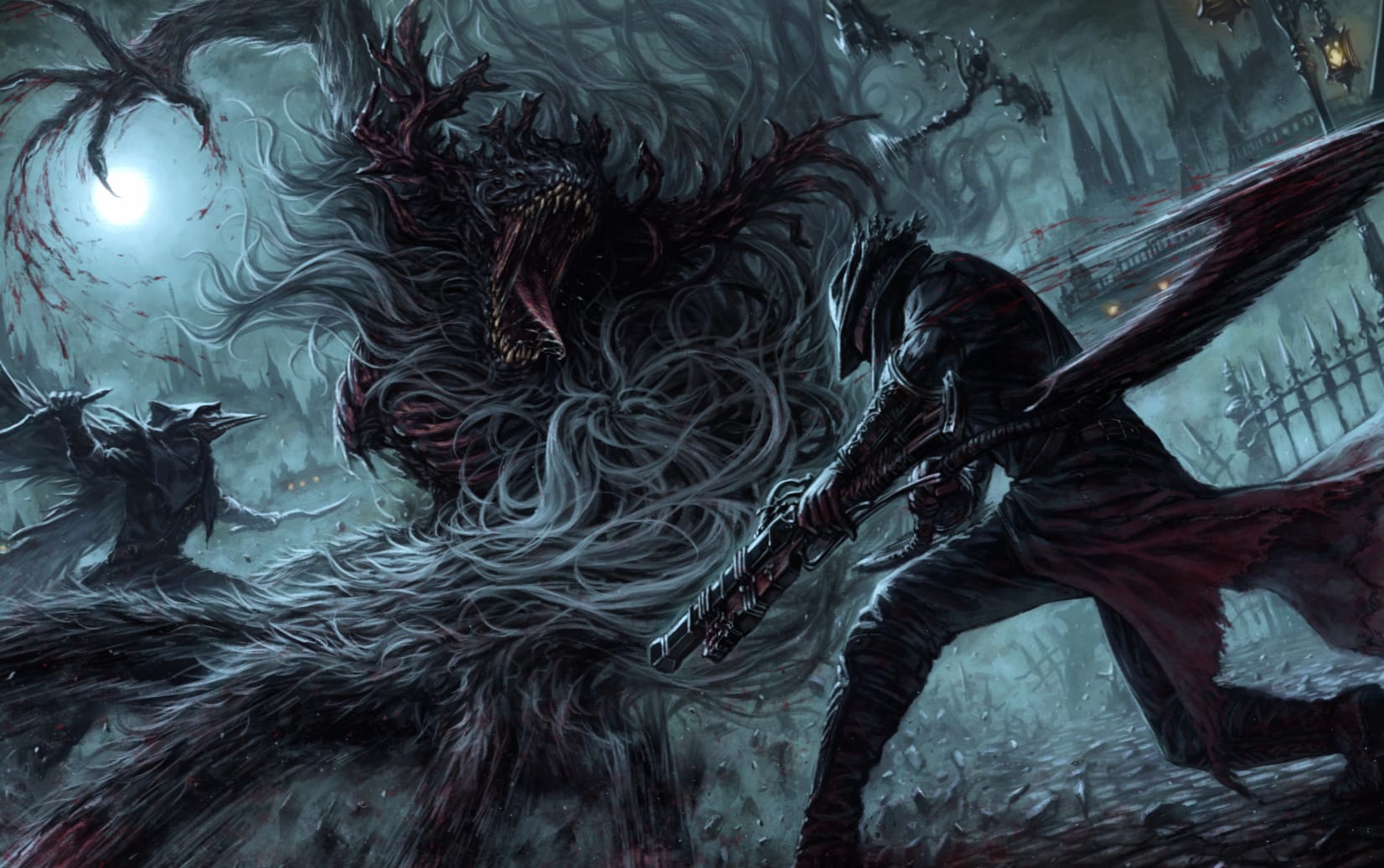 Bloodborne Gothic Beast Battle at 1600 x 1200 size wallpapers HD quality