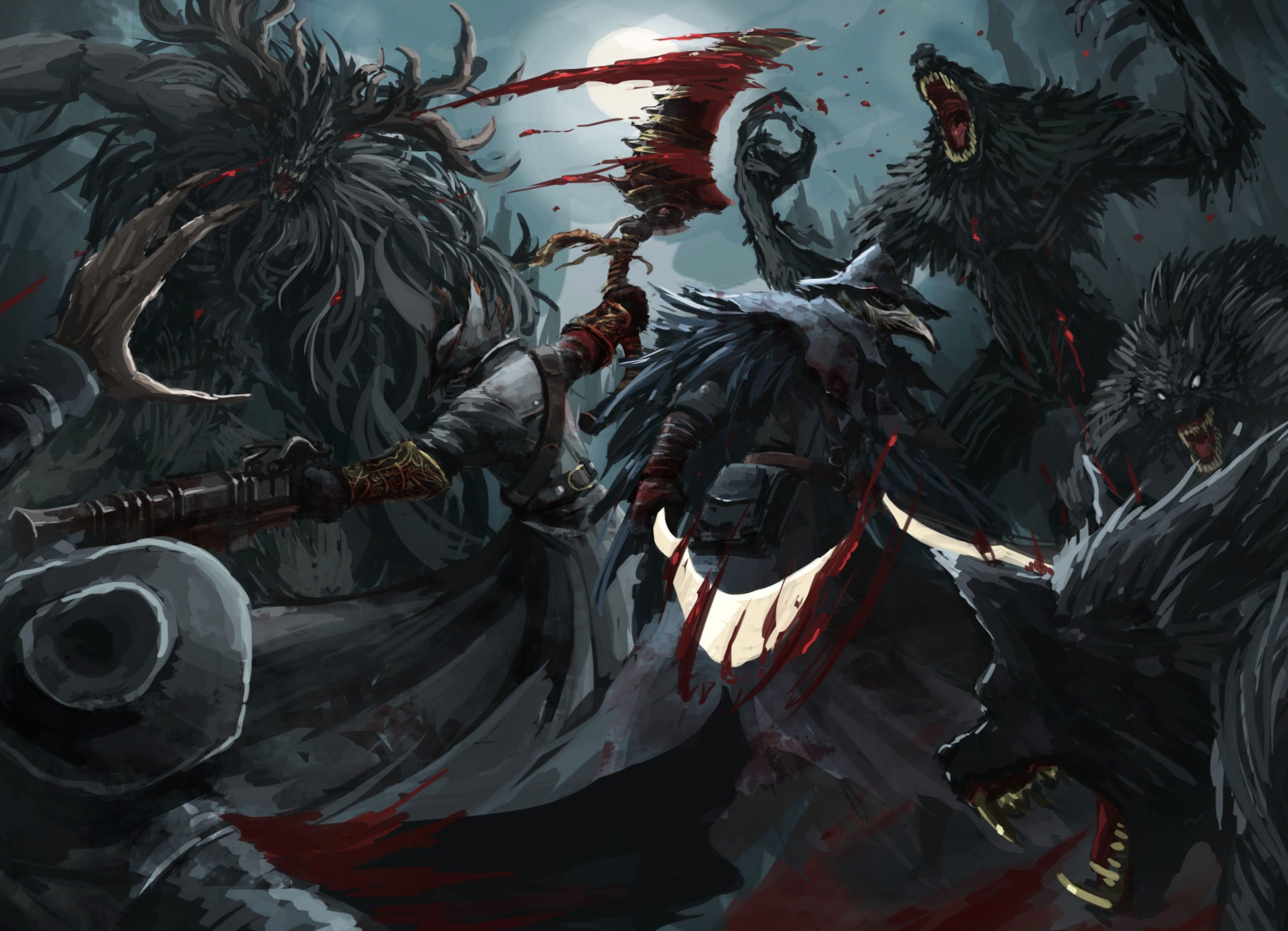 Bloodborne Werewolf Battle wallpapers HD Bloodborne Werewolf Battle wallpapers HD quality
