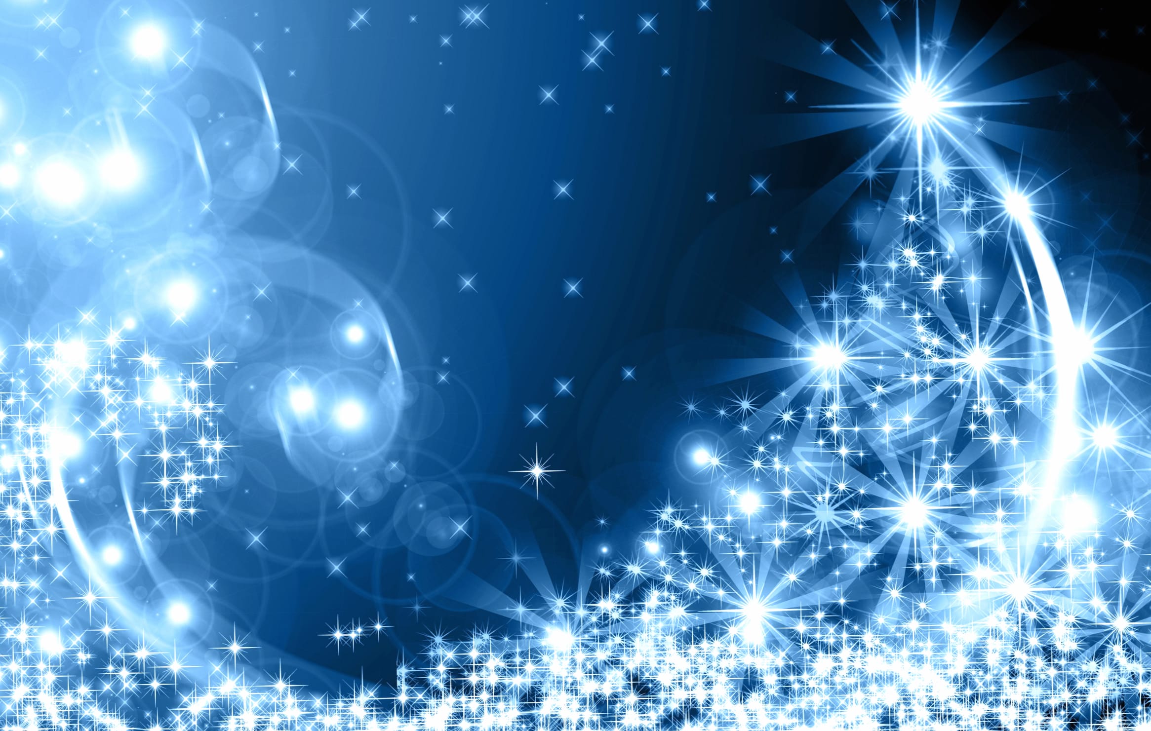 Blue Christmas Tree Holiday Christmas wallpapers HD quality