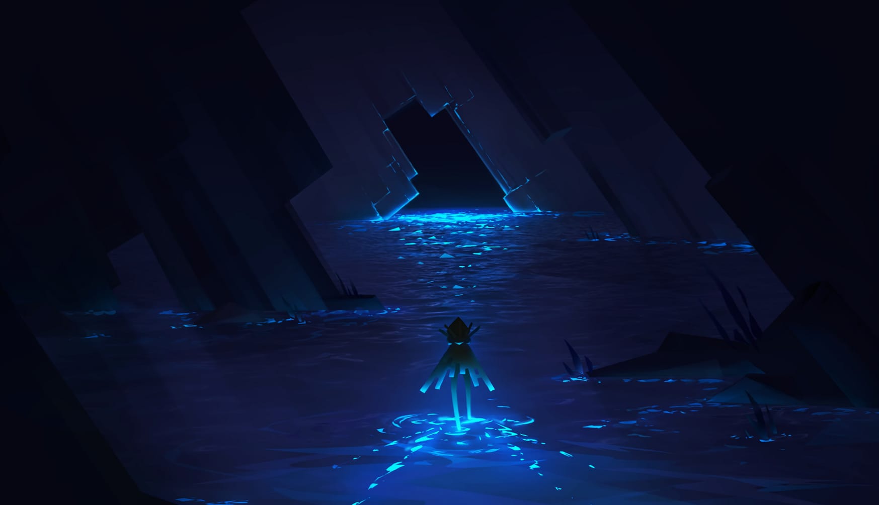 Blue Dark Water Fantasy Cave wallpapers HD Blue Dark Water Fantasy Cave wallpapers HD quality