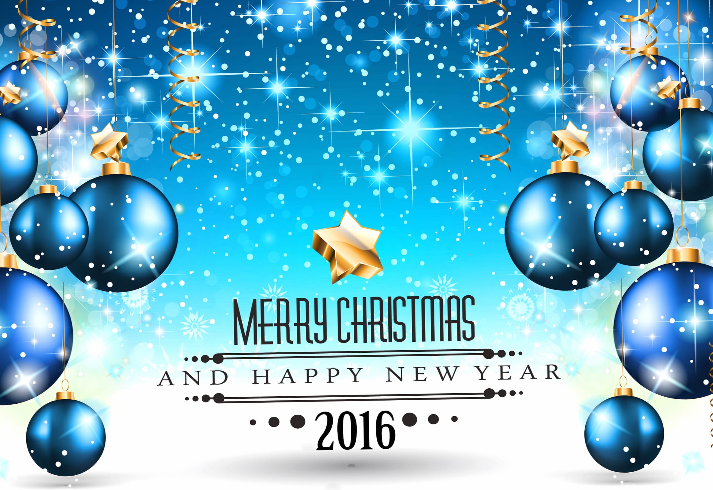 Blue New Year 2016 Christmas Ornaments Holiday Christmas at 1680 x 945 HD size wallpapers HD quality