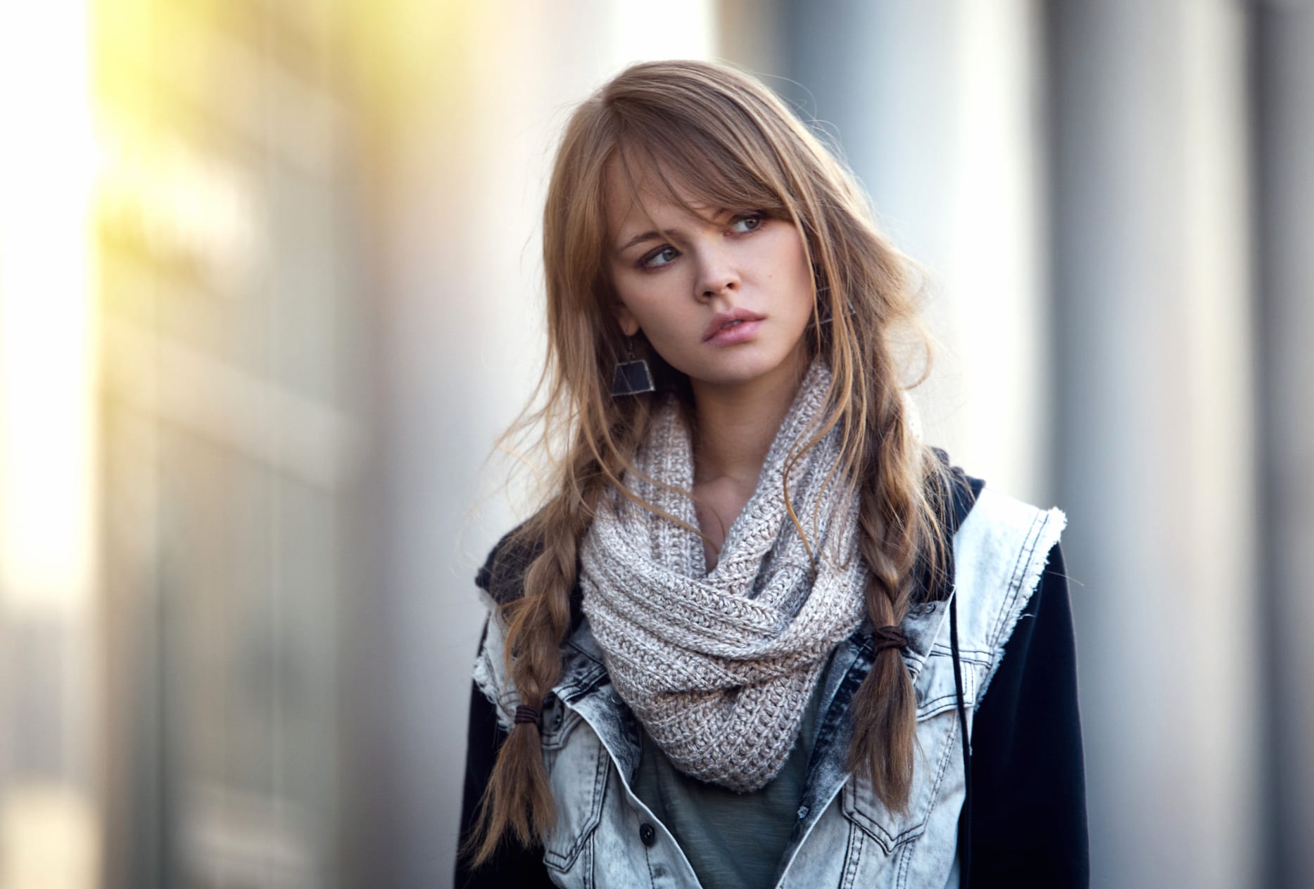 Braided Brunette Elegance - wallpapers HD quality