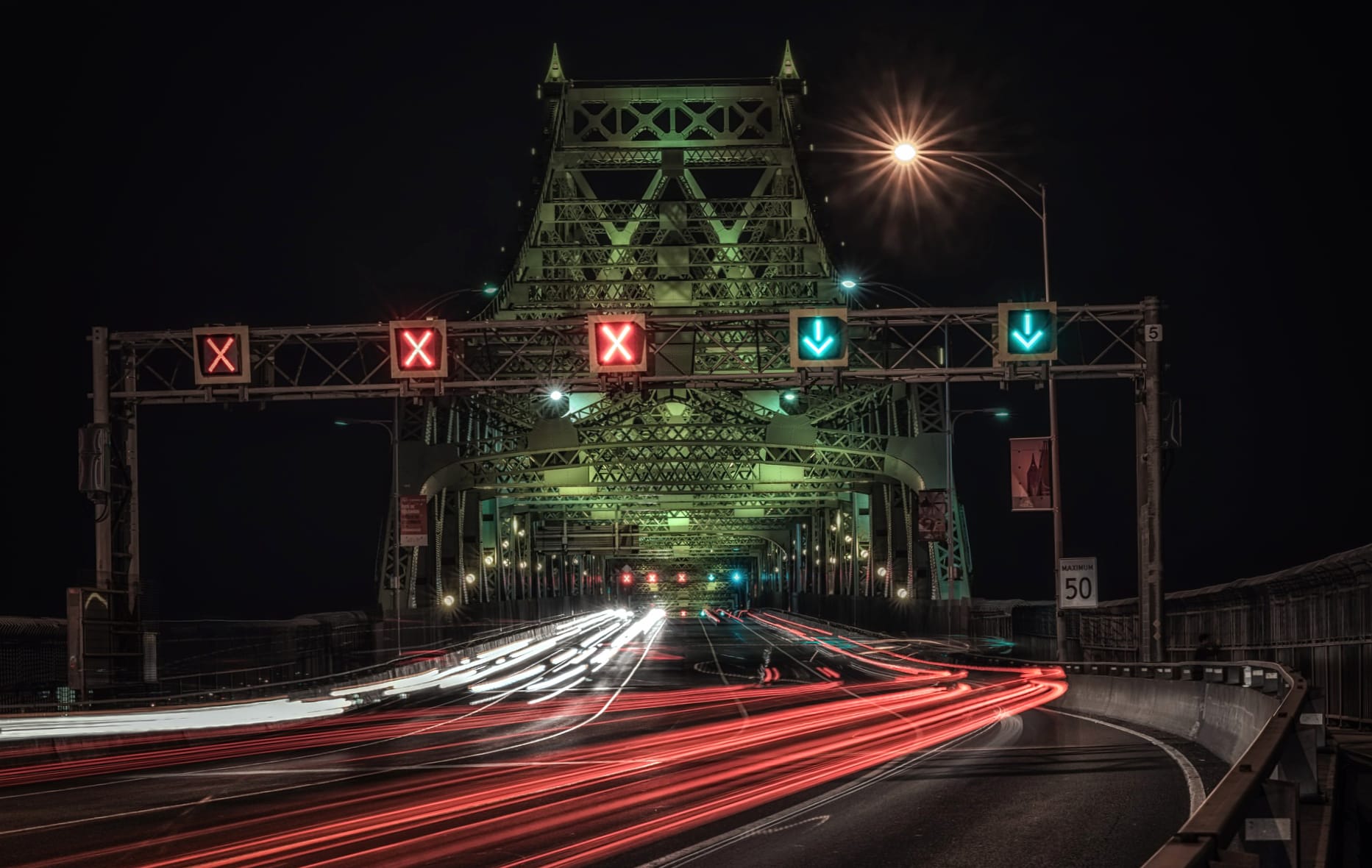 Bridge Road Night Photography Time Lapse wallpapers HD quality