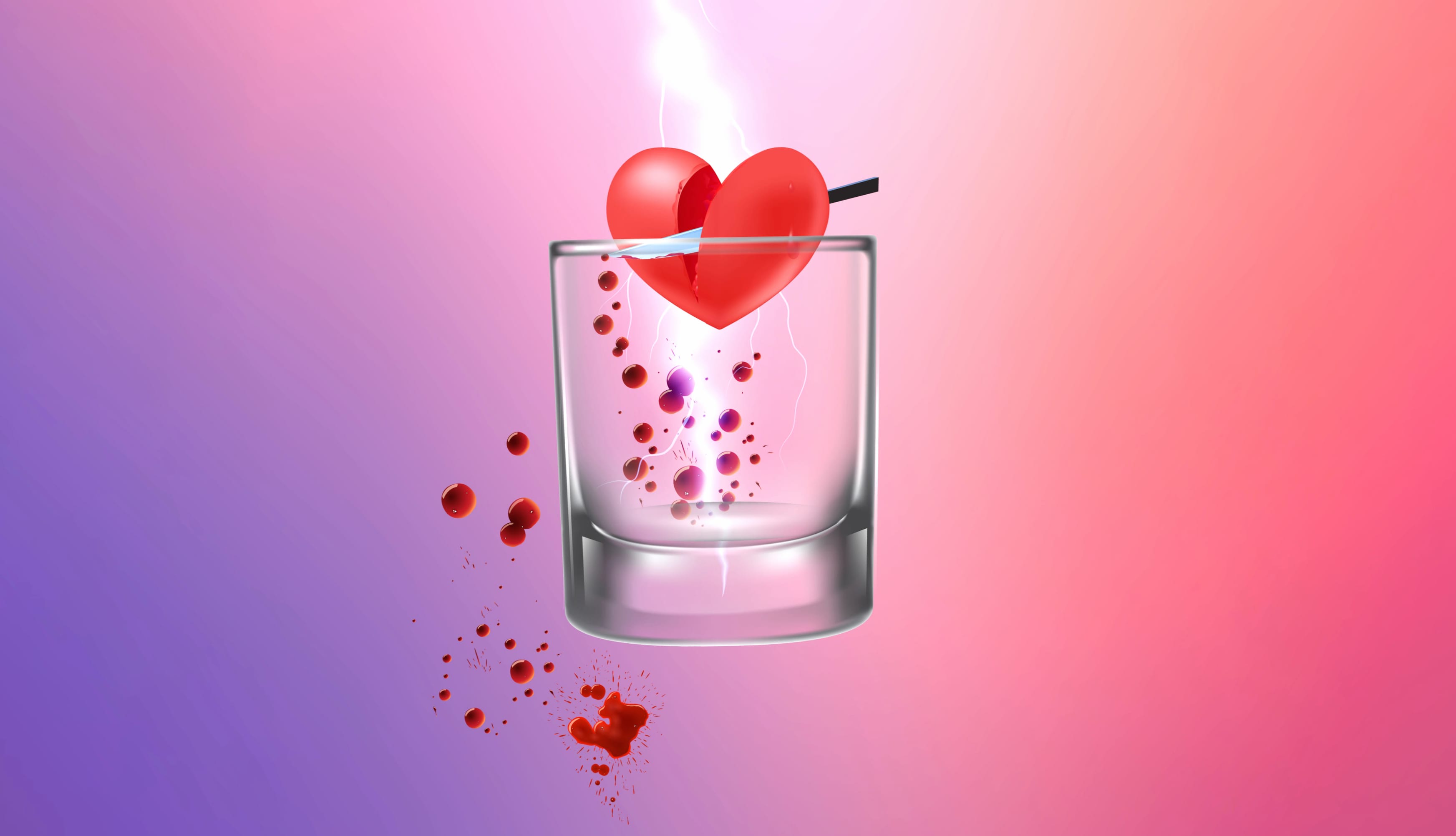 Broken heart Lightning Strike wallpapers HD Broken heart Lightning Strike wallpapers HD quality