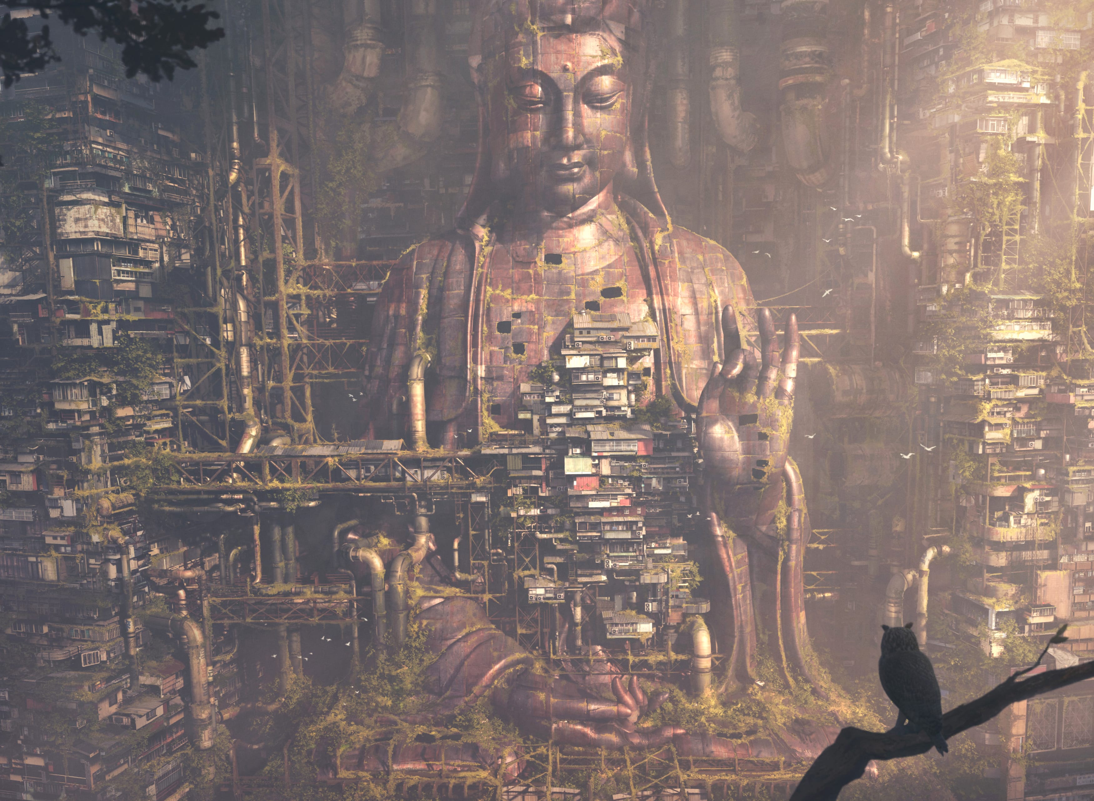 Buddha Sci Fi Post Apocalyptic wallpapers HD quality