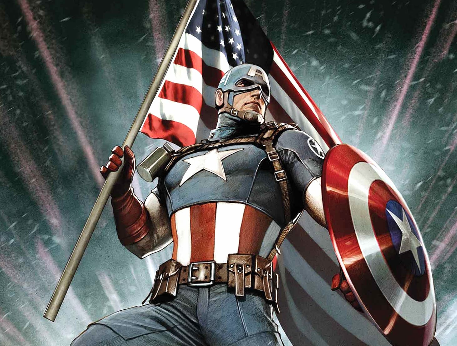 Captain America - Epic Comic Art wallpapers HD quality