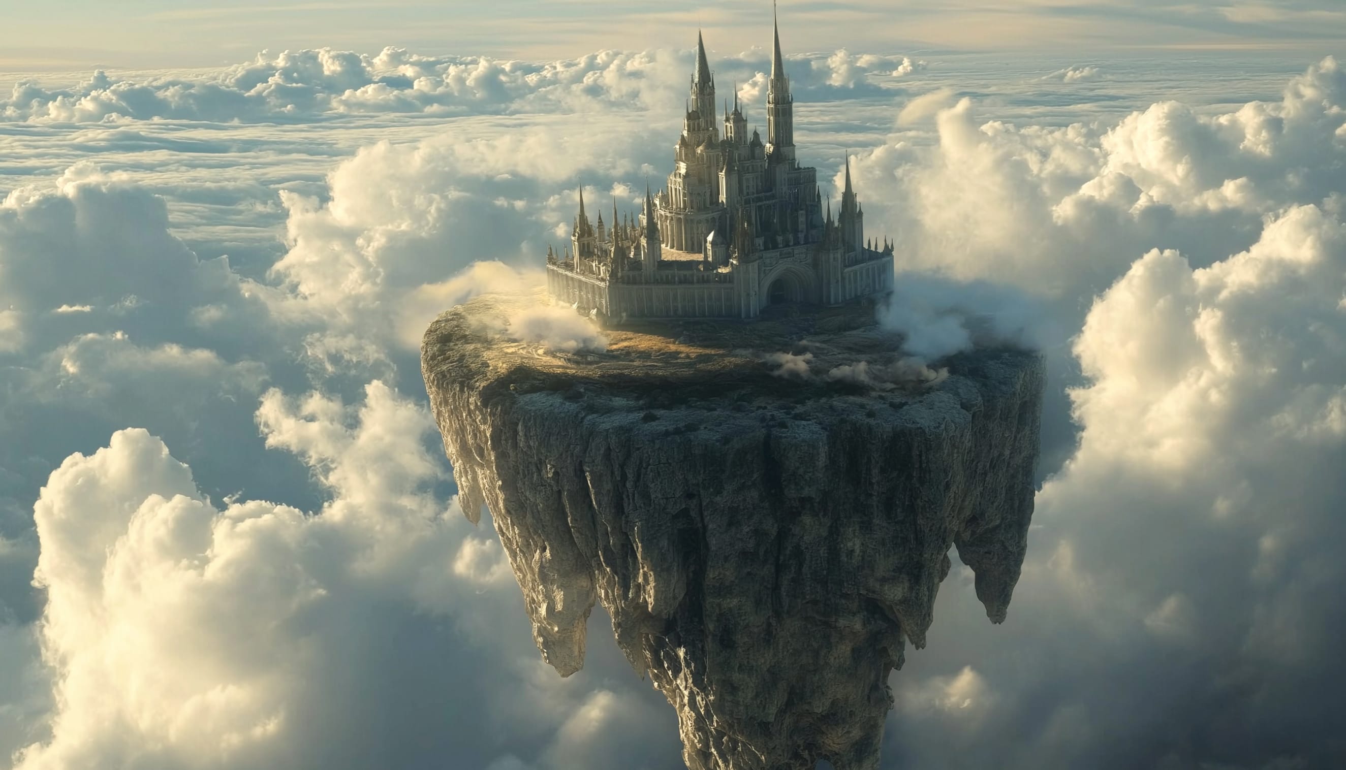 Castle Cloudscape Fantasy at 1536 x 864 HD size wallpapers HD quality