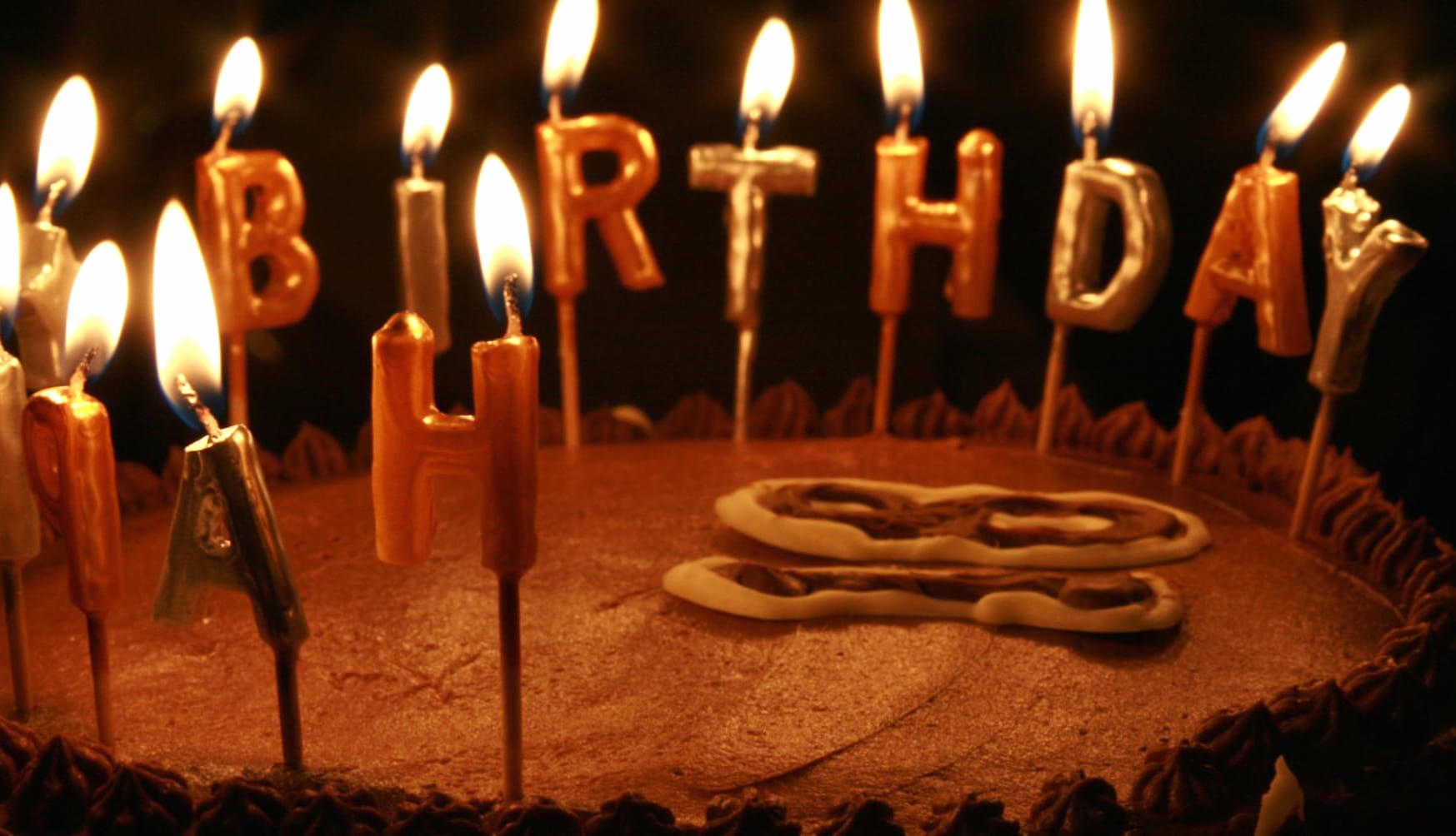 Celebratory Birthday Cake with Candles wallpapers HD quality