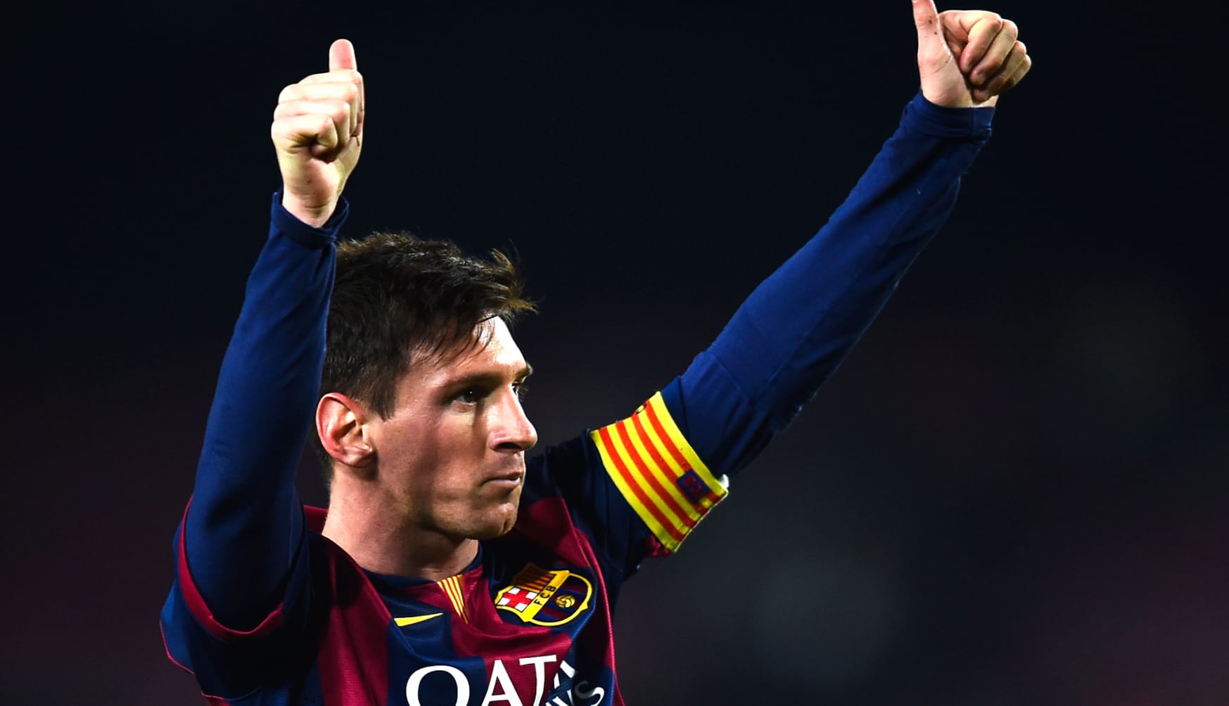 Celebratory Lionel Messi for Desktop wallpapers HD quality