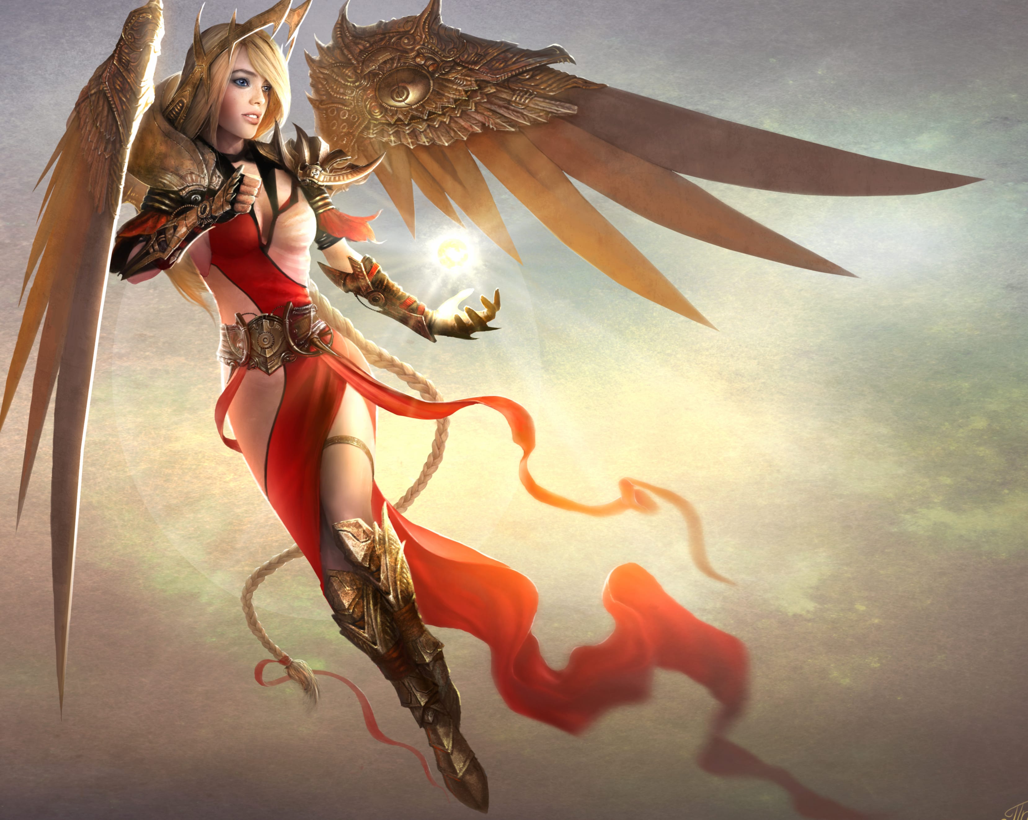 Celestial Guardian A Stunning of an Angelic Fantasy wallpapers HD quality