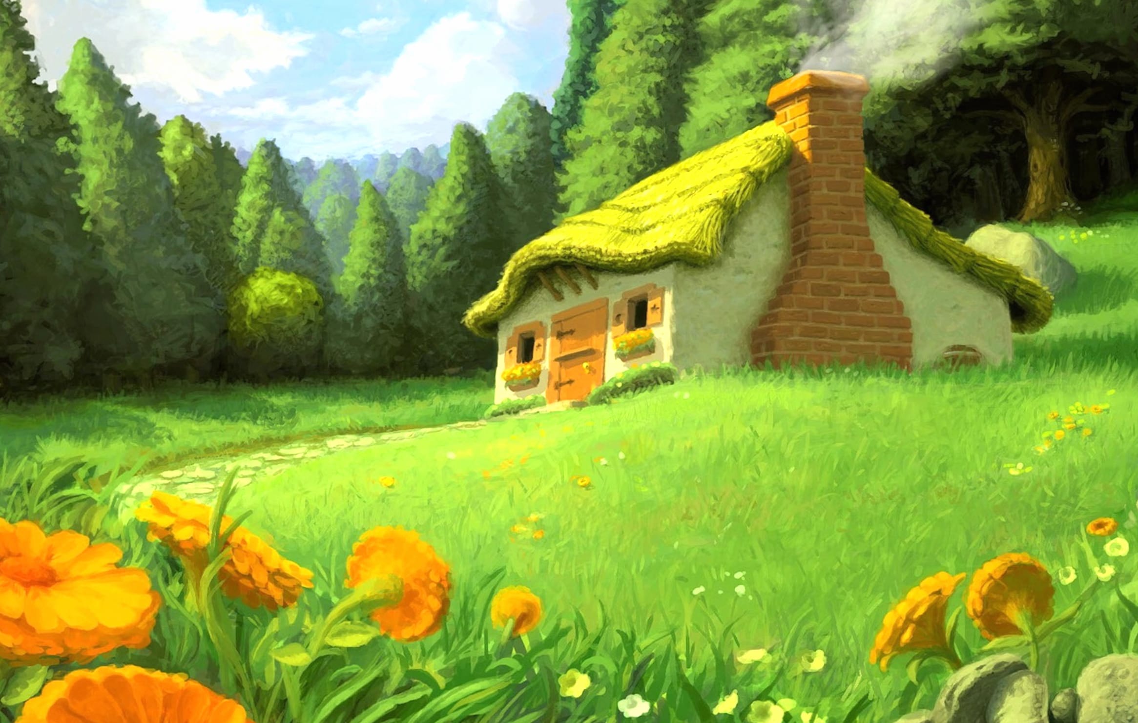 Charming Nature House wallpapers HD quality