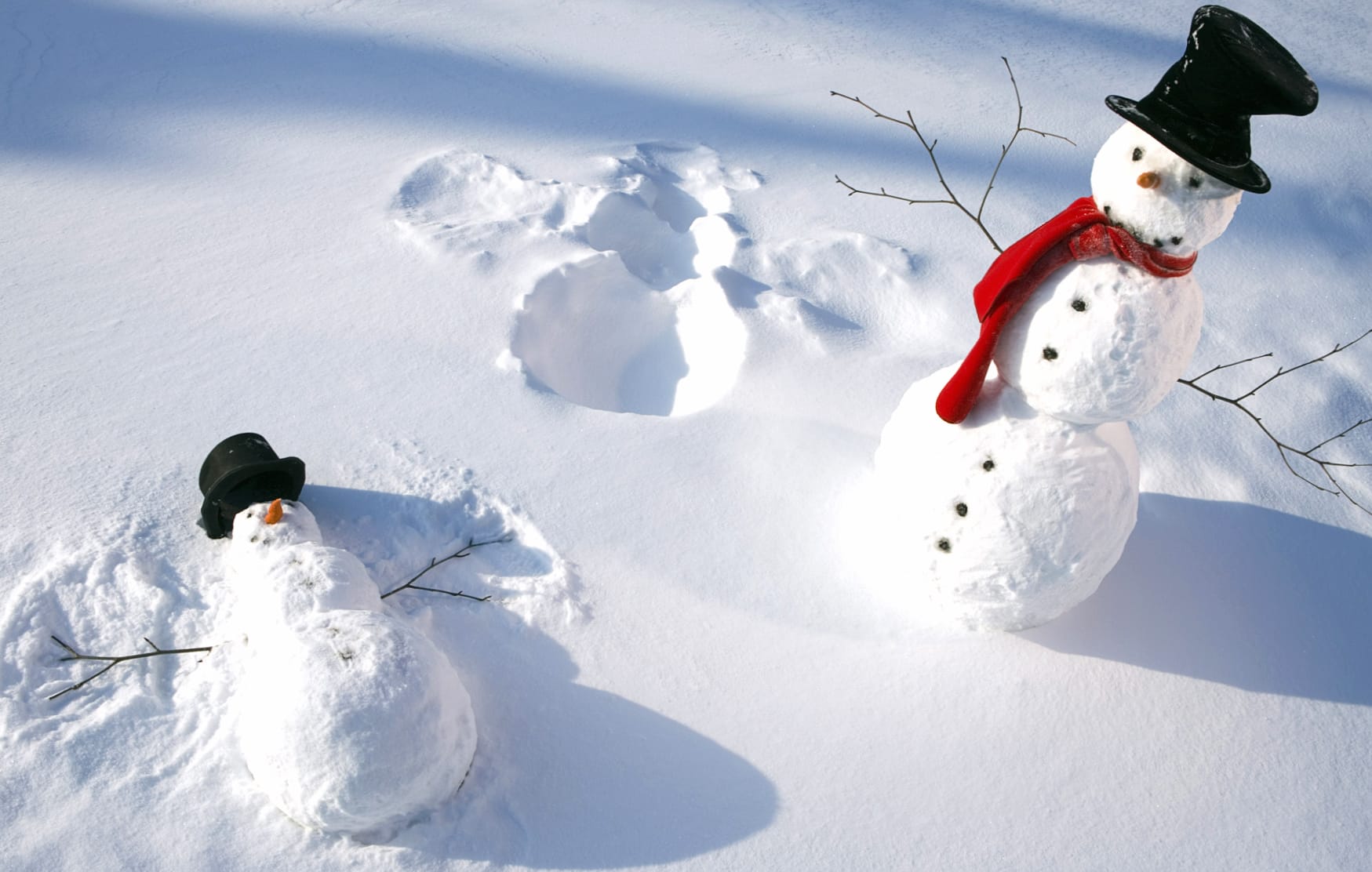 Charming Snowman Scene - wallpapers HD quality