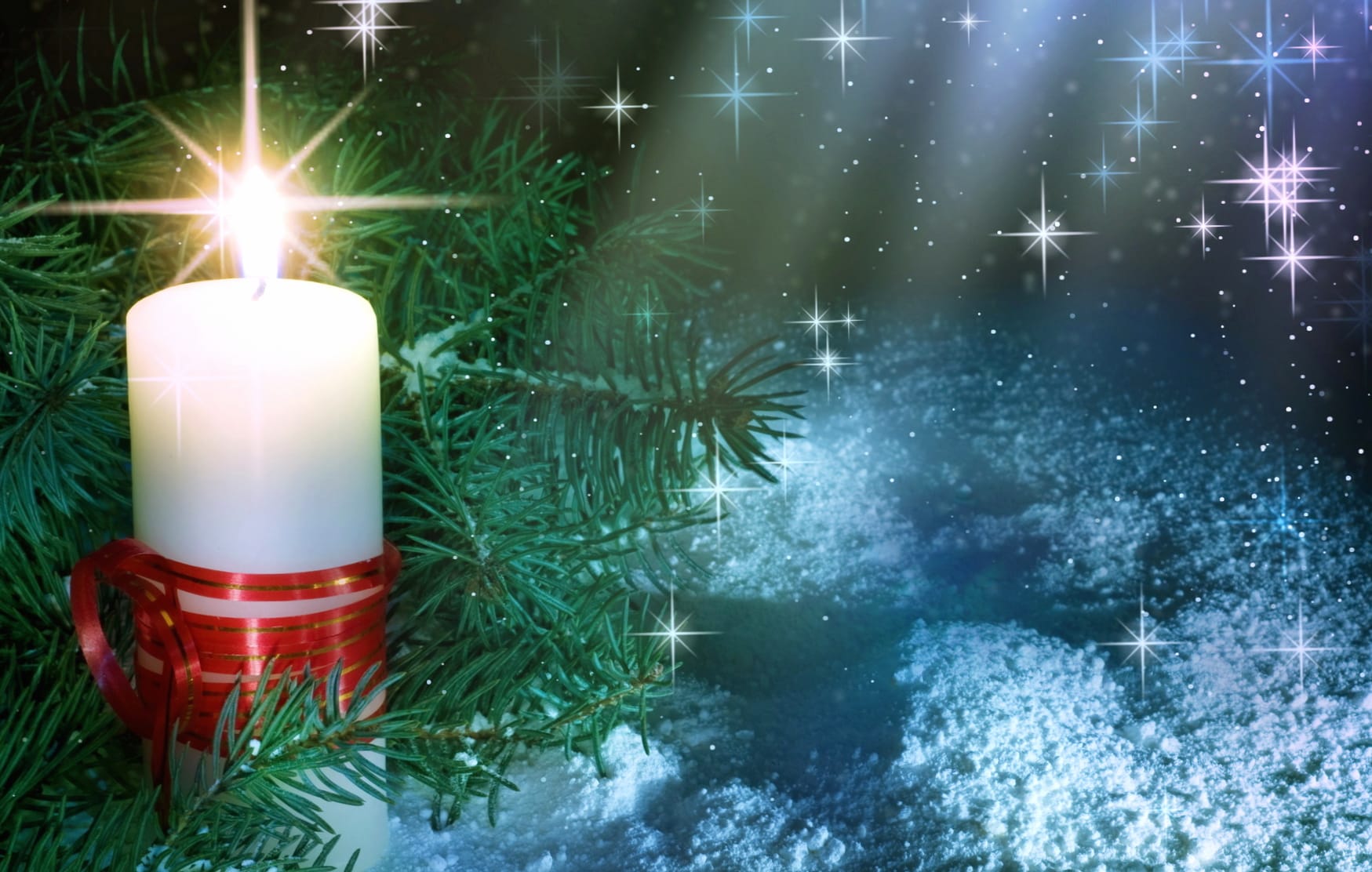 Christmas Candle Magic at 640 x 1136 iPhone 5 size wallpapers HD quality