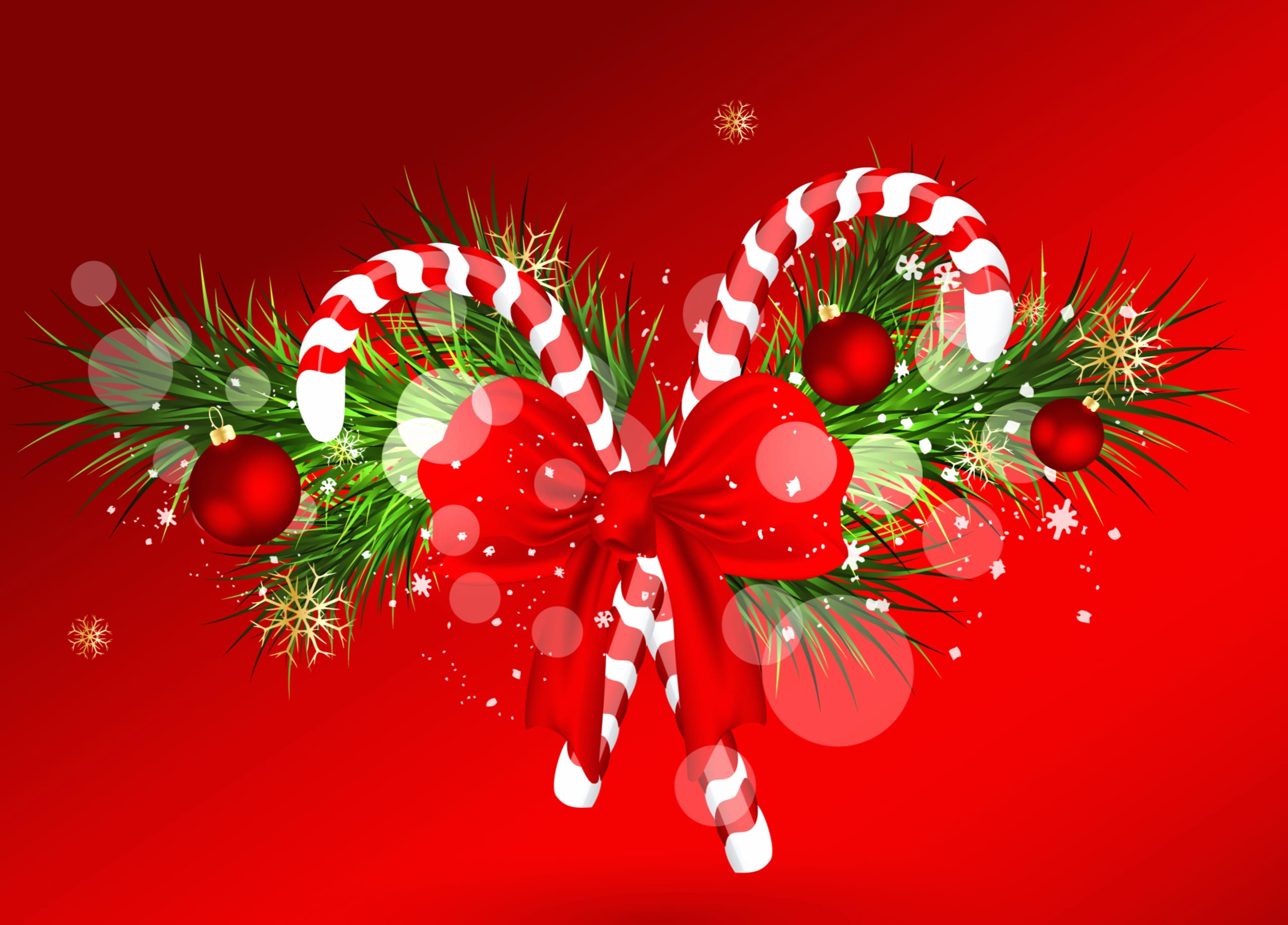 Christmas Candy Cane Ornaments wallpapers HD quality