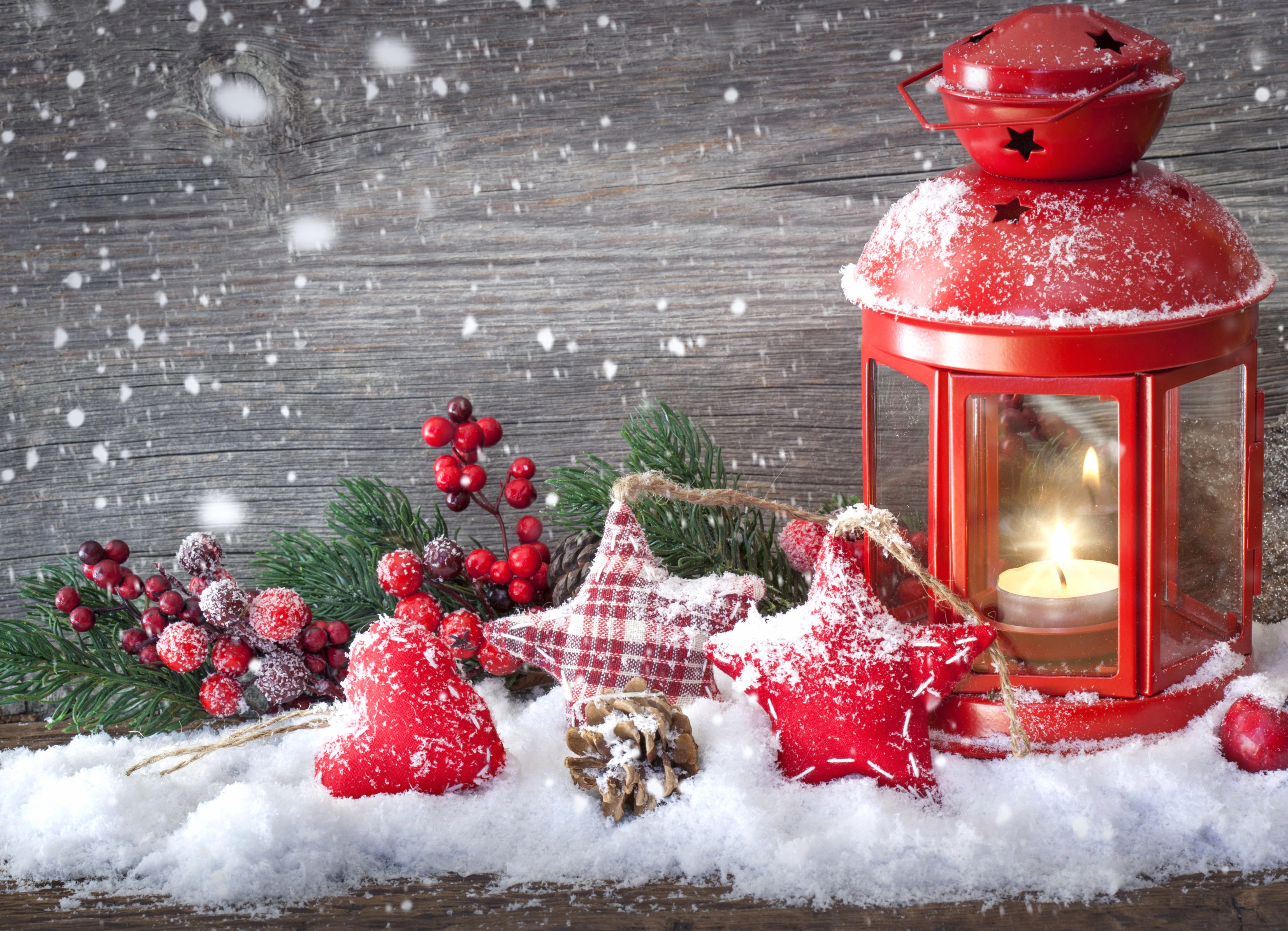 Christmas Lantern and Ornaments - wallpapers HD quality