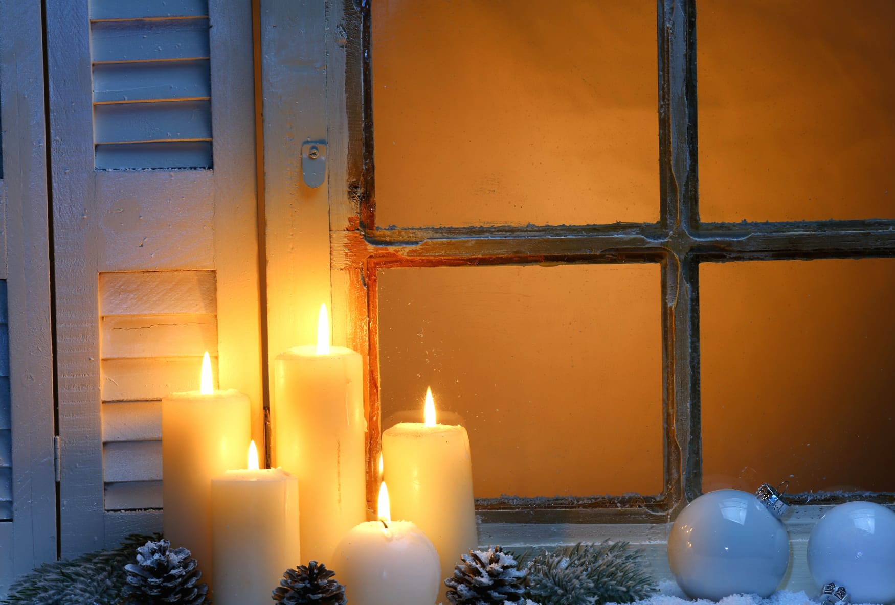 Christmas Ornaments Candle Window Holiday Christmas at 1920 x 1080 HD size wallpapers HD quality