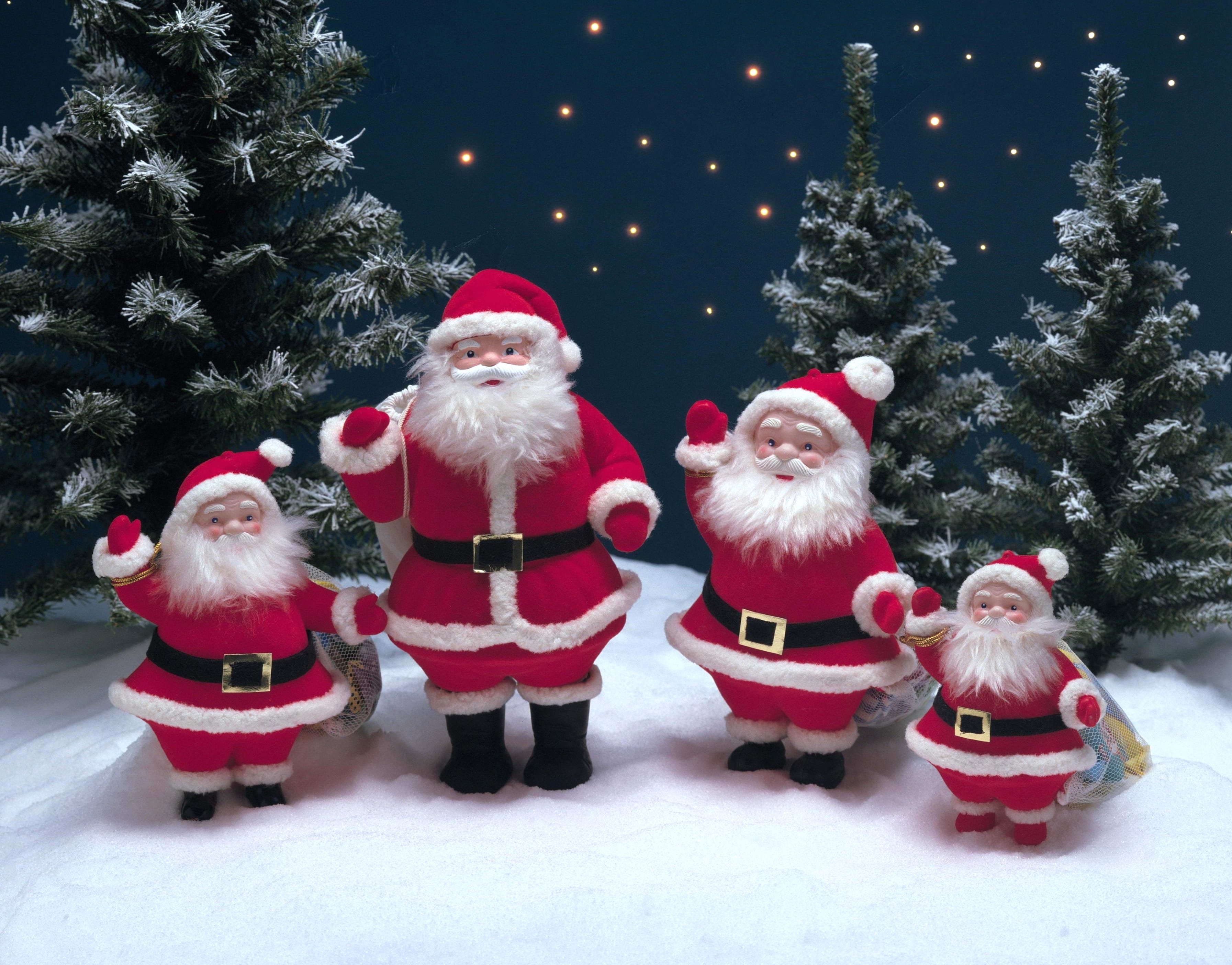 Christmas Santa Family - wallpapers HD quality