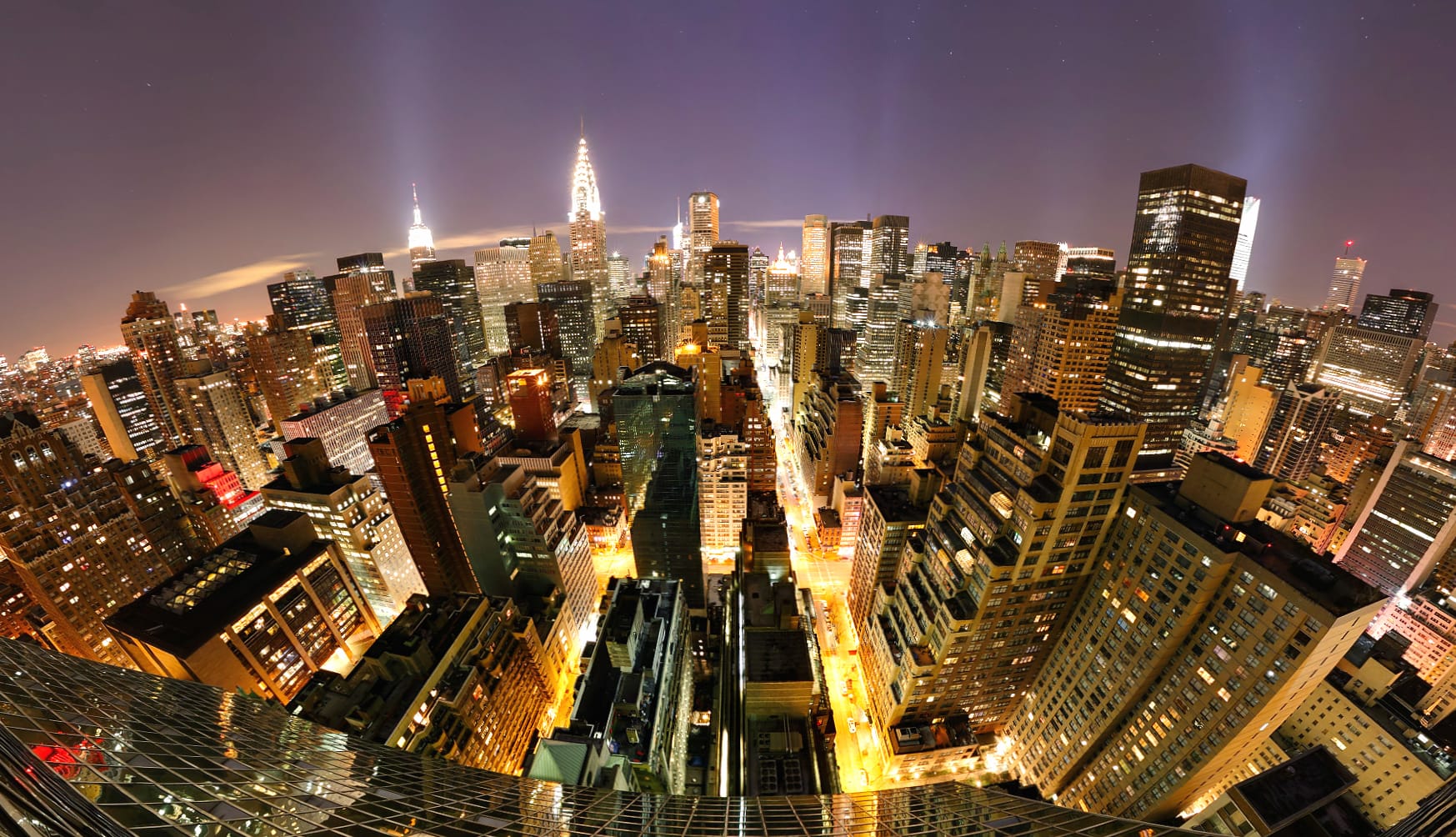 City New York Manhattan Photography Fisheye wallpapers HD quality