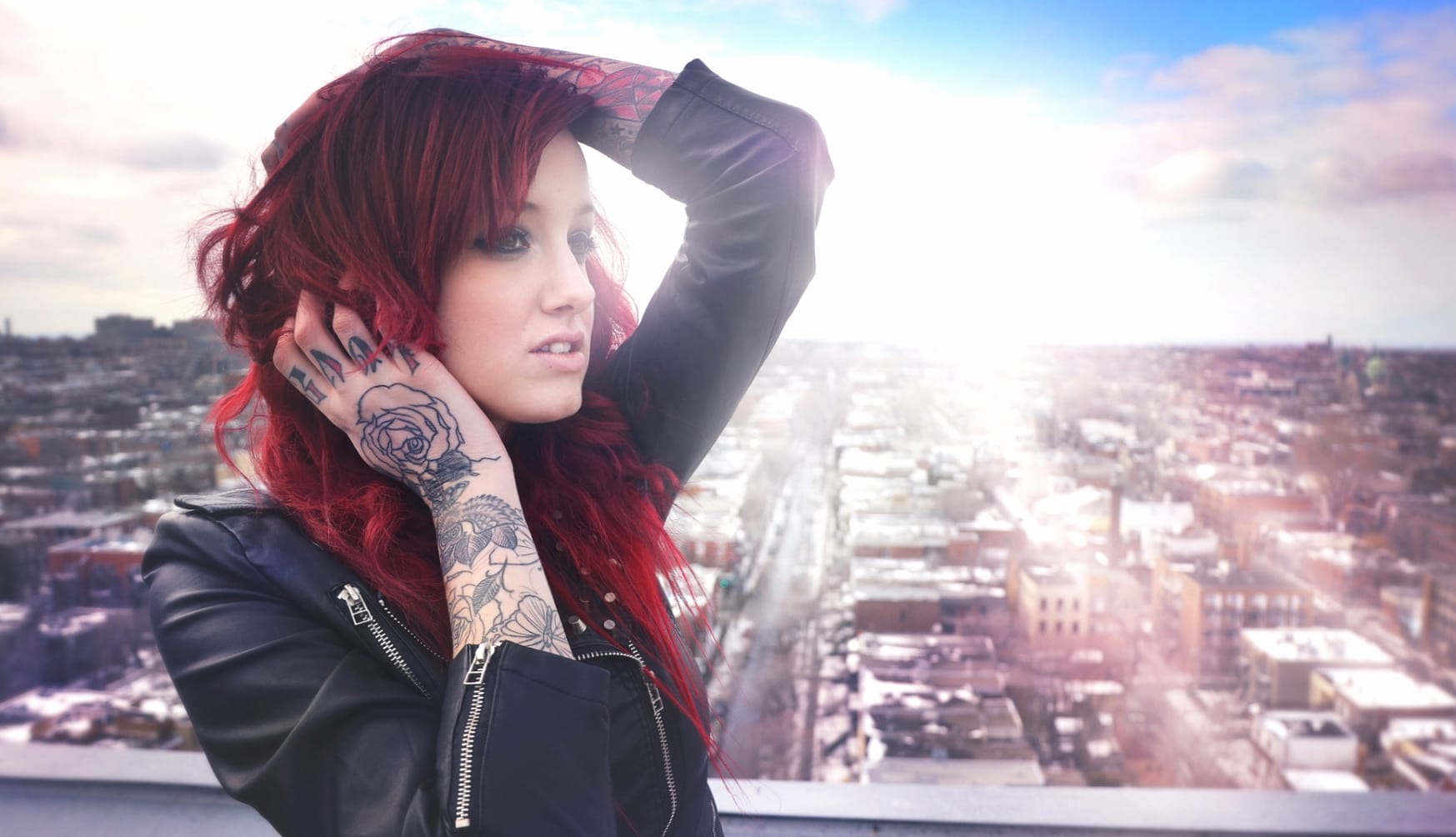 Cityscape Tattoo Woman wallpapers HD quality