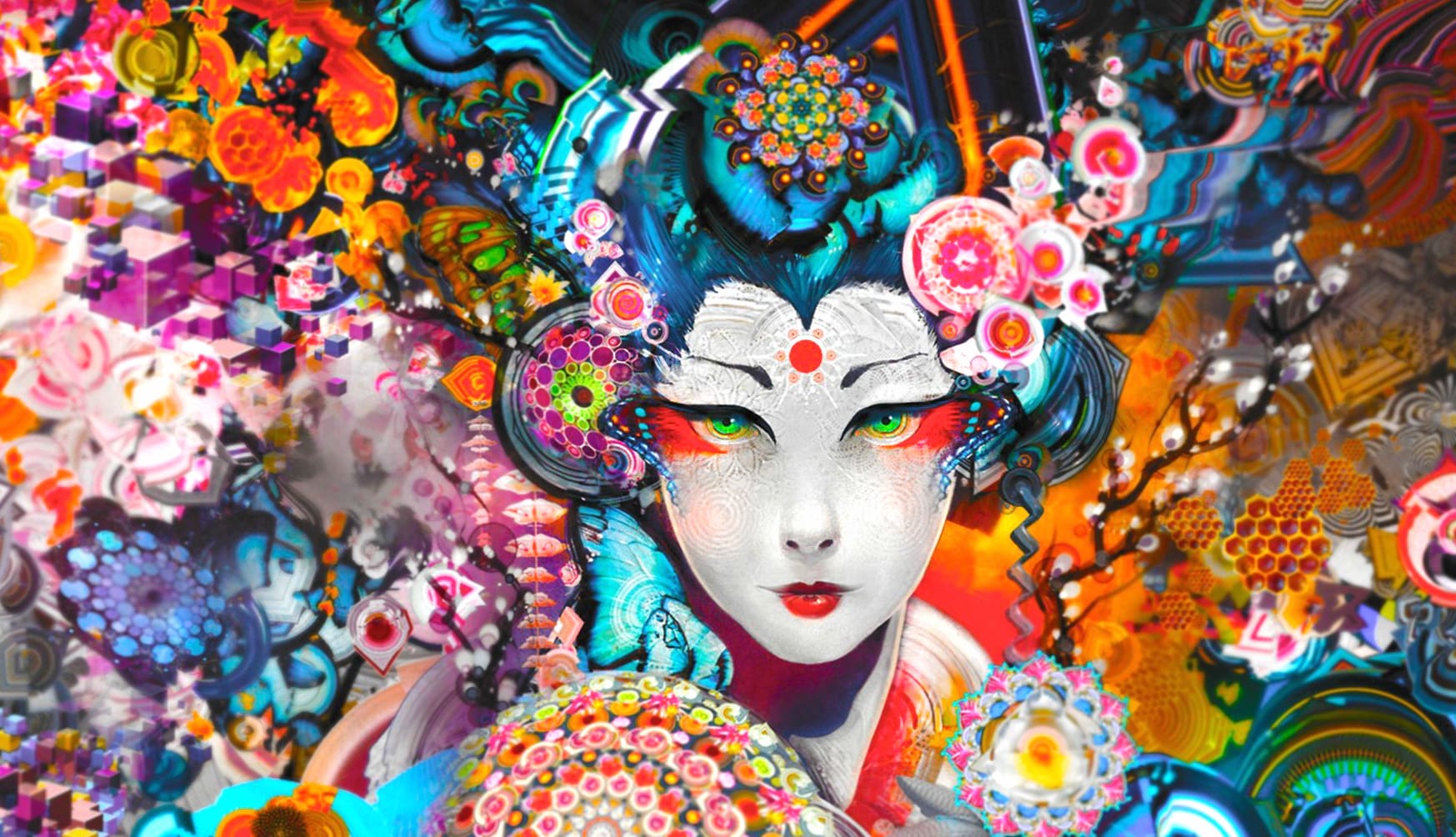 Colorful Artistic Geisha wallpapers HD quality