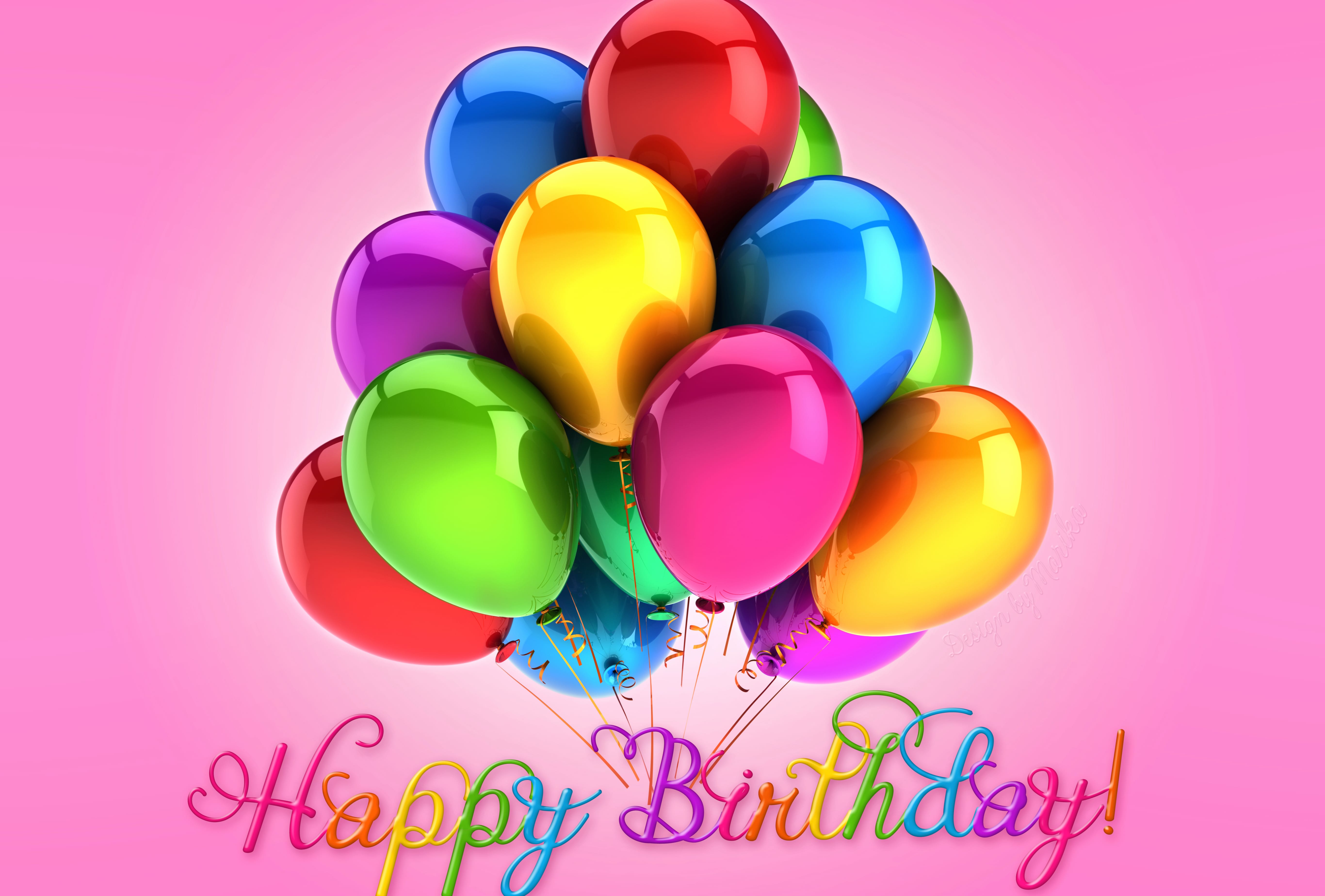 Colorful Birthday Balloons - at 640 x 1136 iPhone 5 size wallpapers HD quality