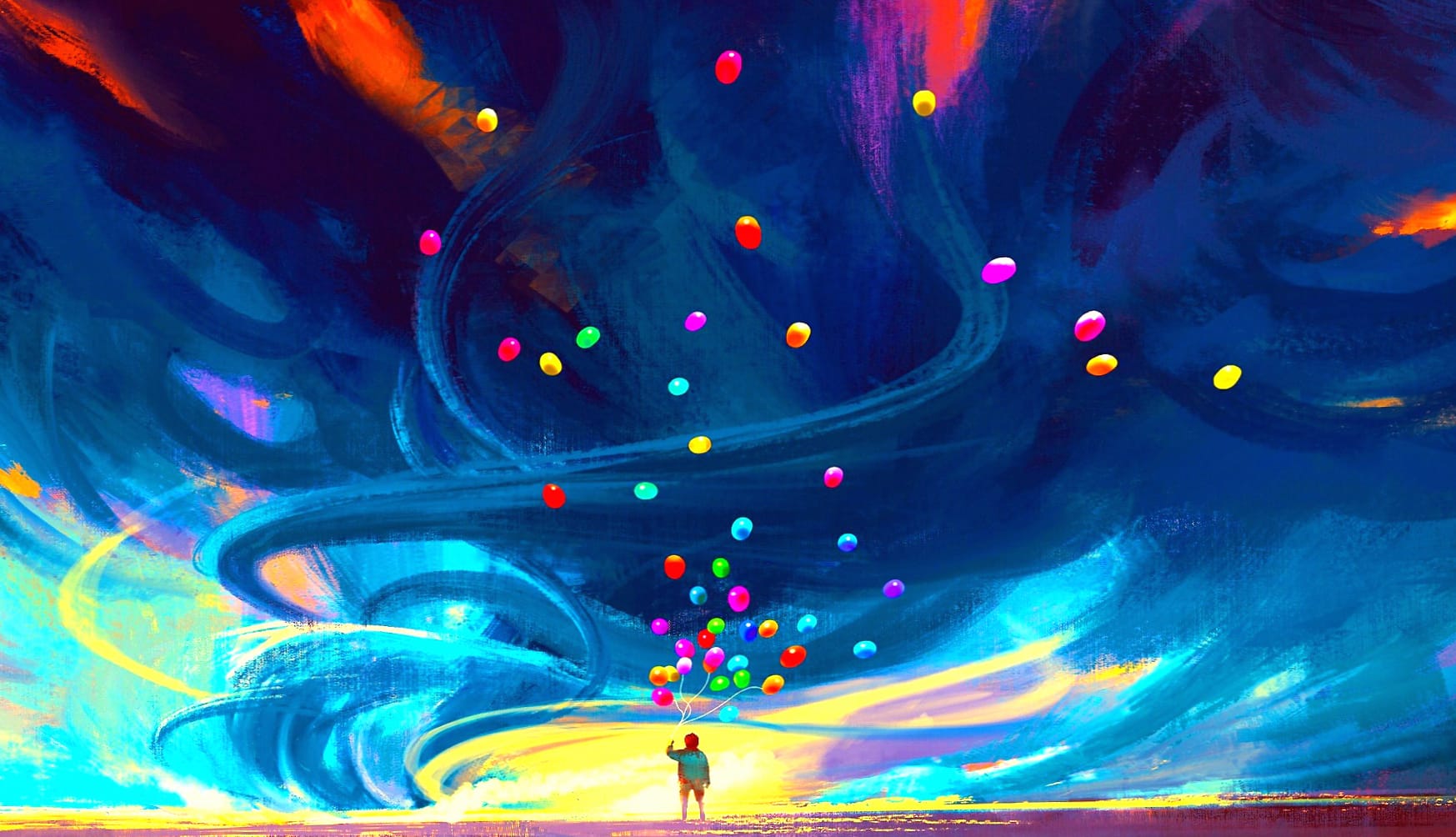 Colorful Dreams Artistic Sky Balloon at 1680 x 945 HD size wallpapers HD quality