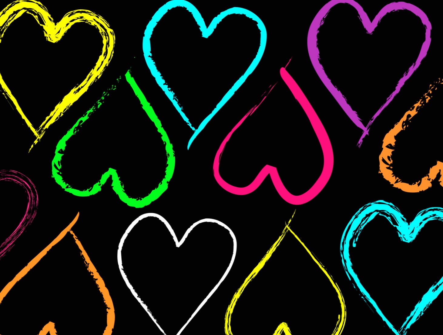 Colorful Hearts Love wallpapers HD quality