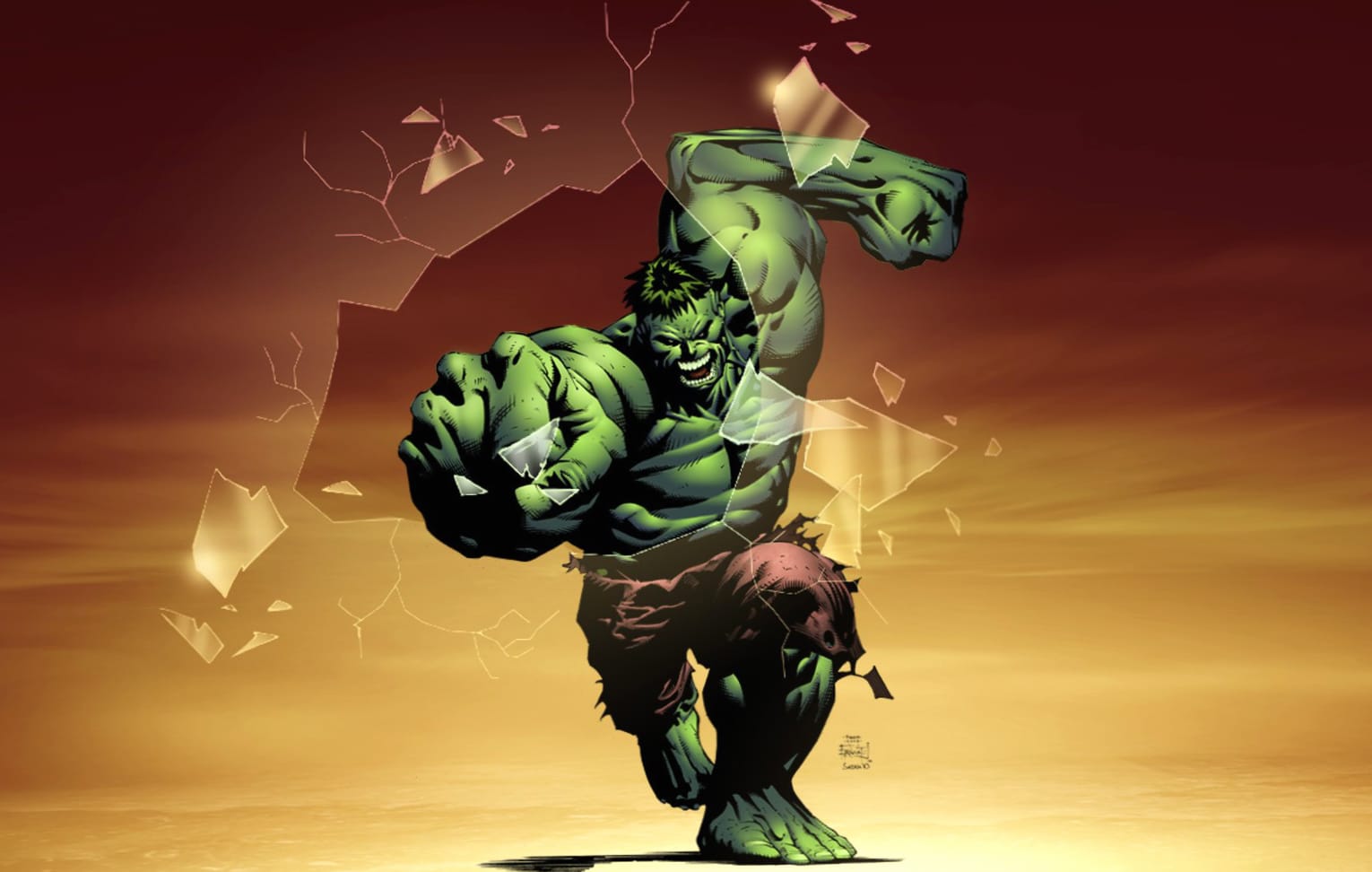 Comic Hulk Wallpaper at 1536 x 864 HD size wallpapers HD quality