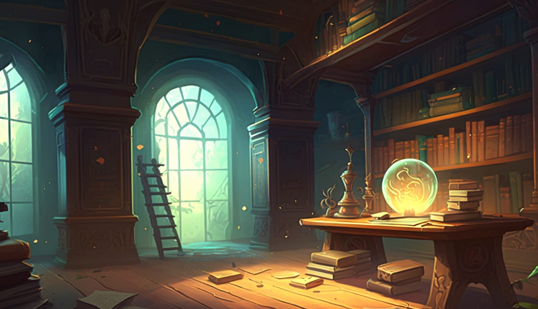 Concept Art A Magical Classroom 2 at 1024 x 1024 iPad size wallpapers HD quality