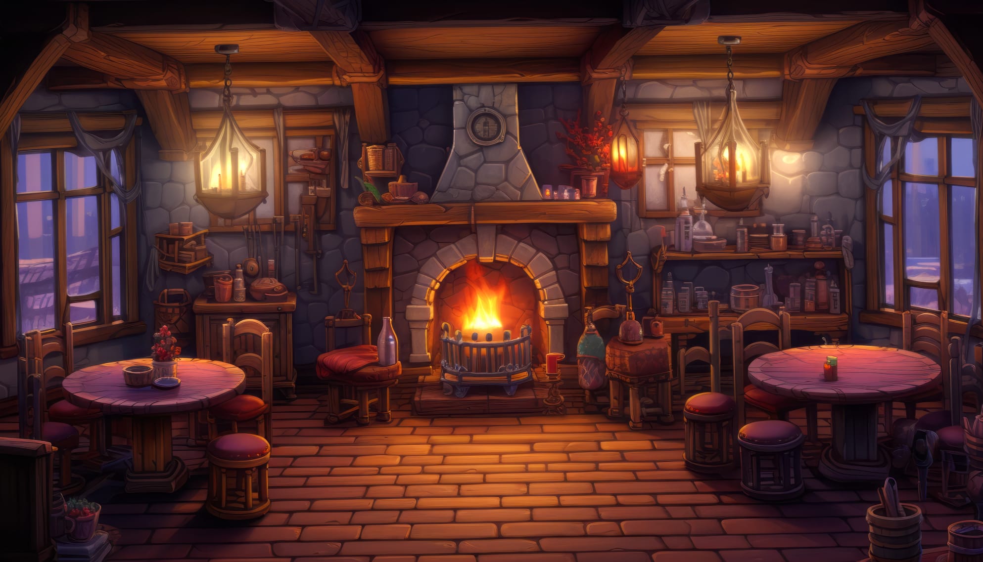 Cozy Medieval Tavern wallpapers HD quality