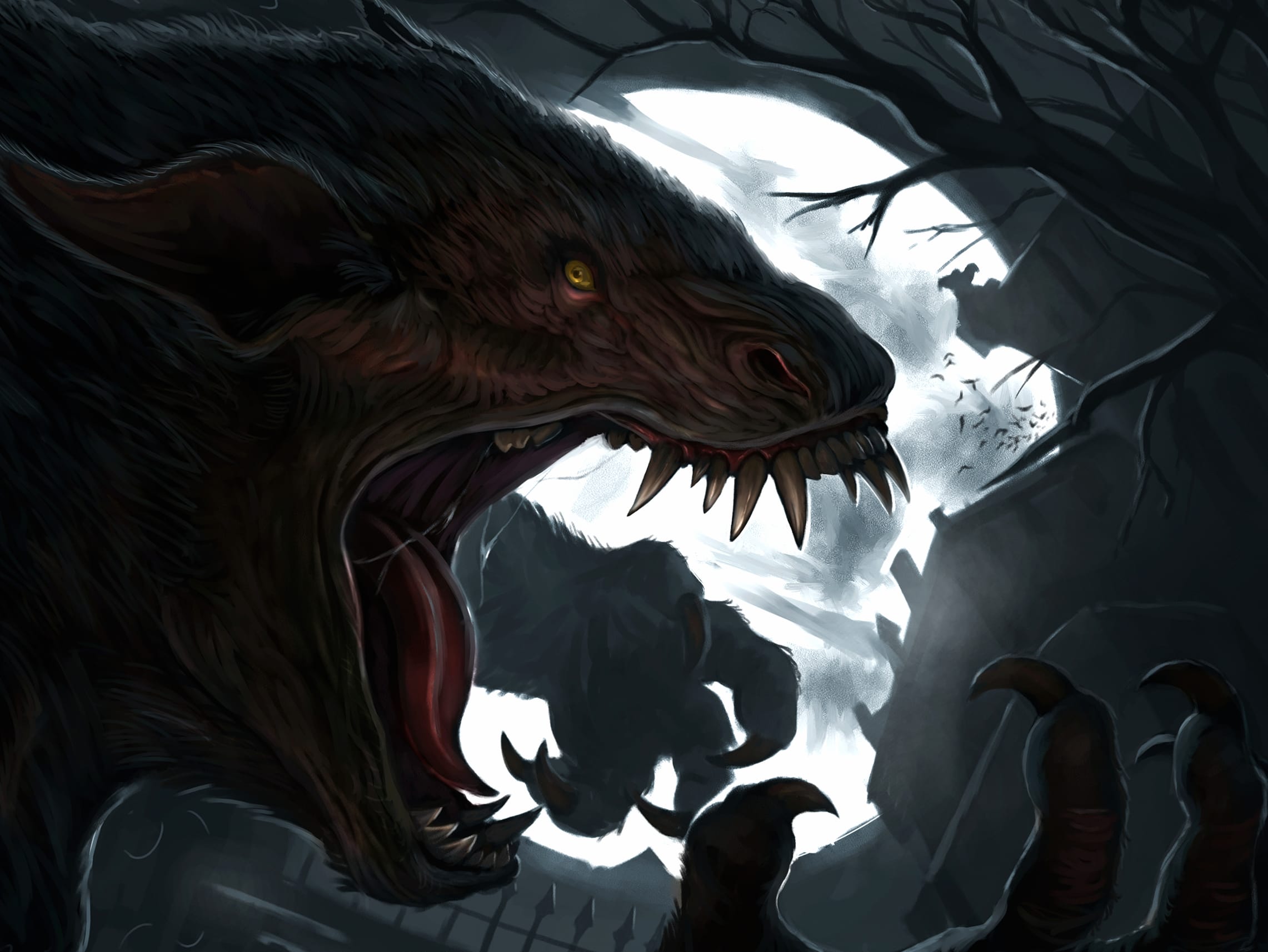 Creature Moon Night Dark Werewolf wallpapers HD Creature Moon Night Dark Werewolf wallpapers HD quality
