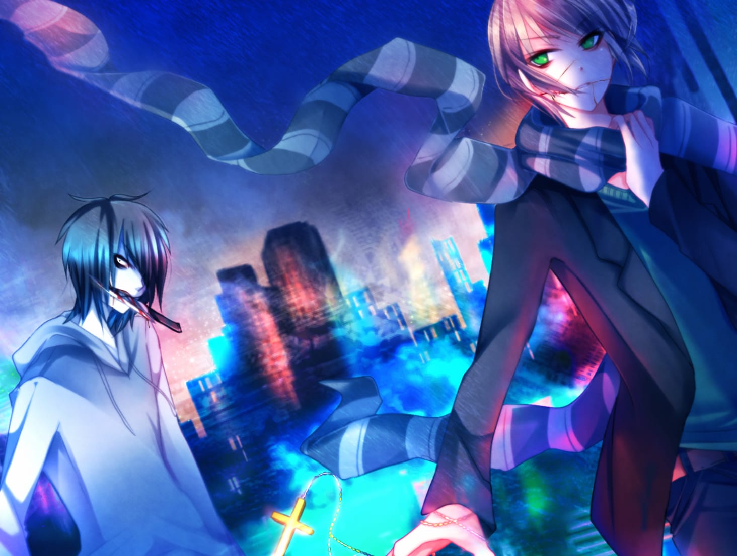 Creepypasta Duo in the Dark - wallpapers HD Creepypasta Duo in the Dark - wallpapers HD quality