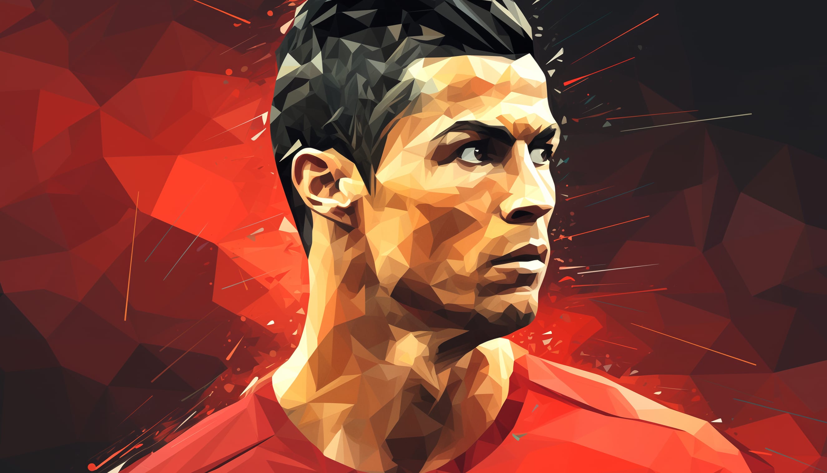 Cristiano Ronaldo Geometric Art wallpapers HD quality