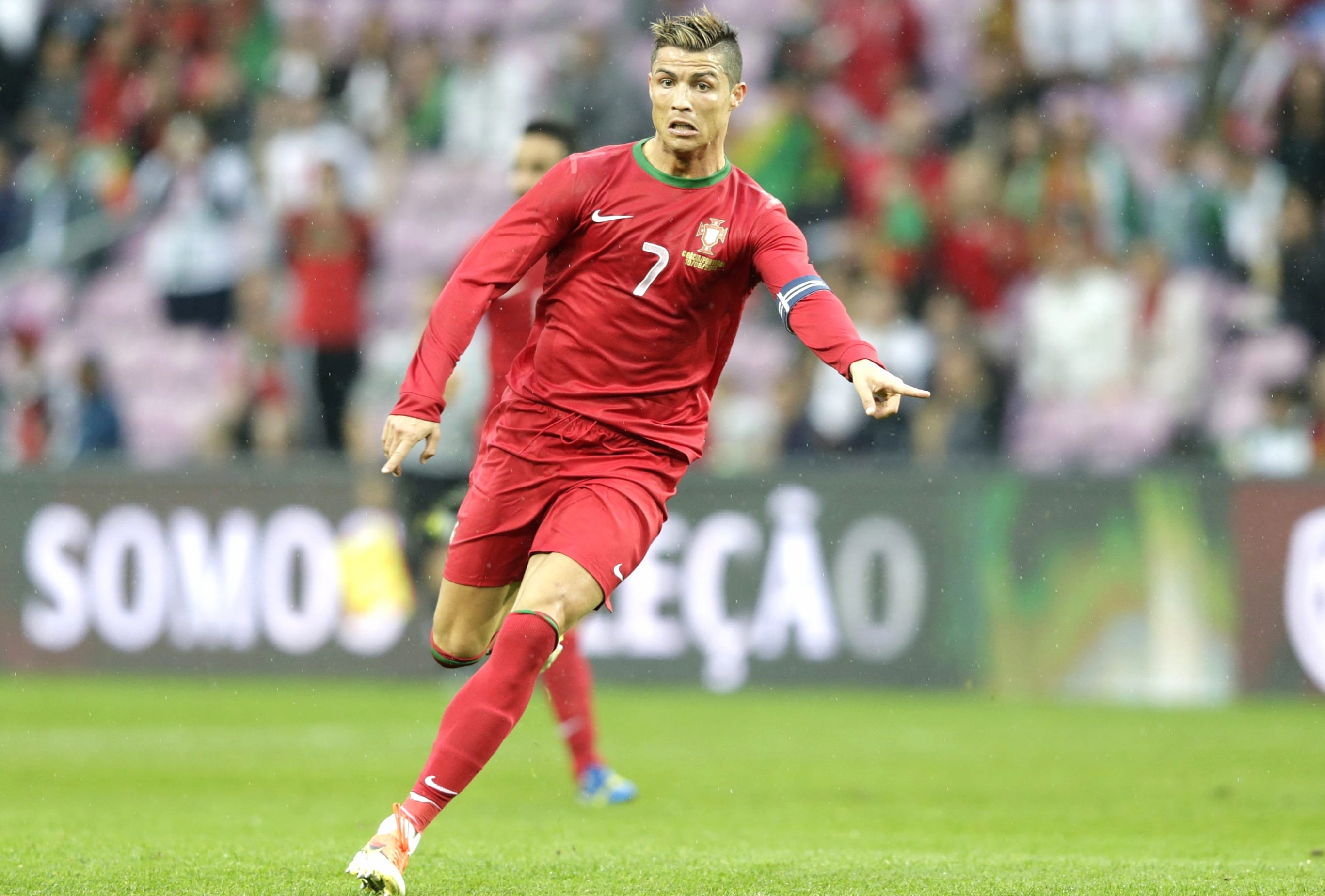 Cristiano Ronaldo in Action for Portugal Soccer wallpapers HD quality