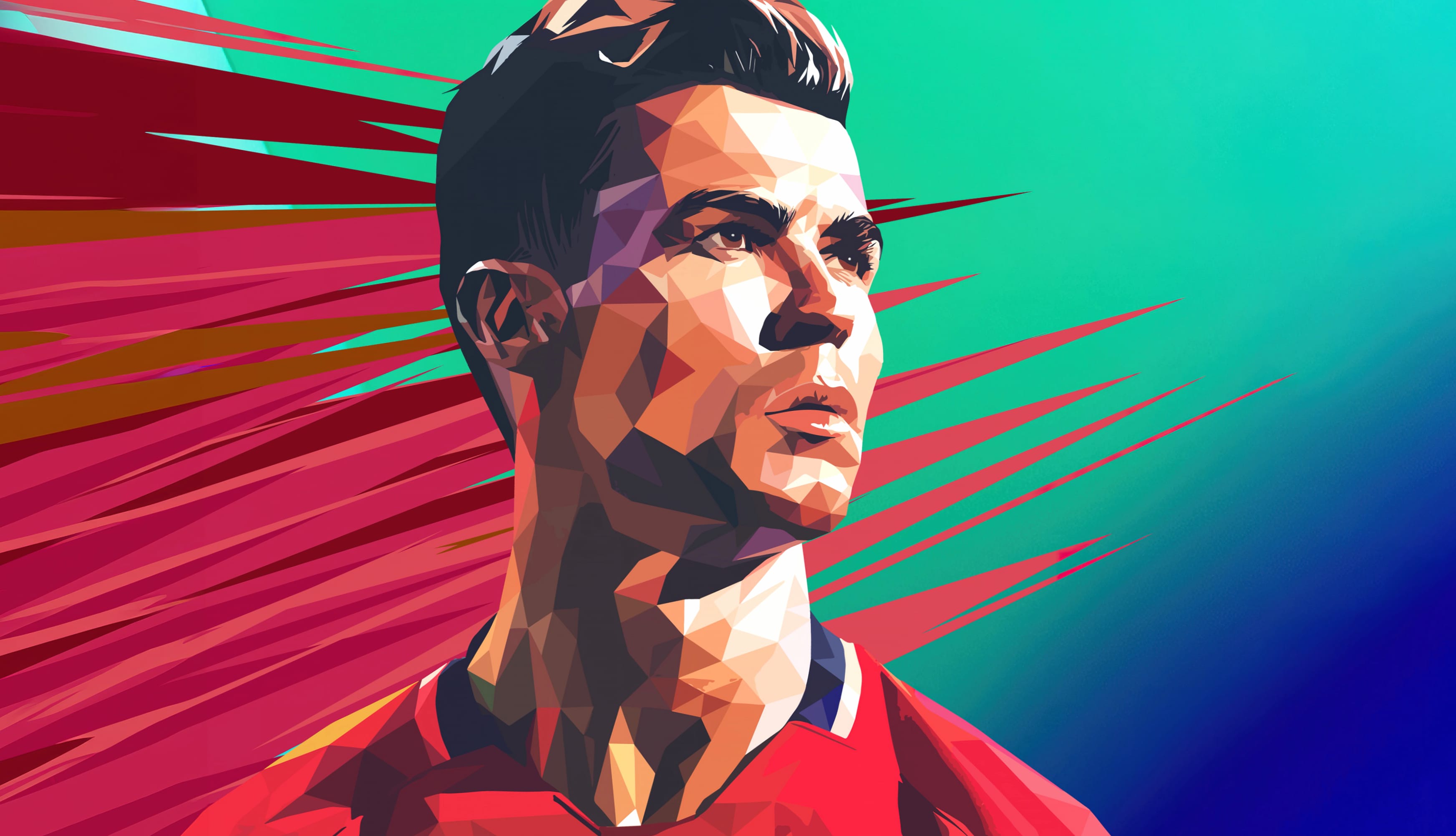 Cristiano Ronaldo Low poly wallpapers HD quality