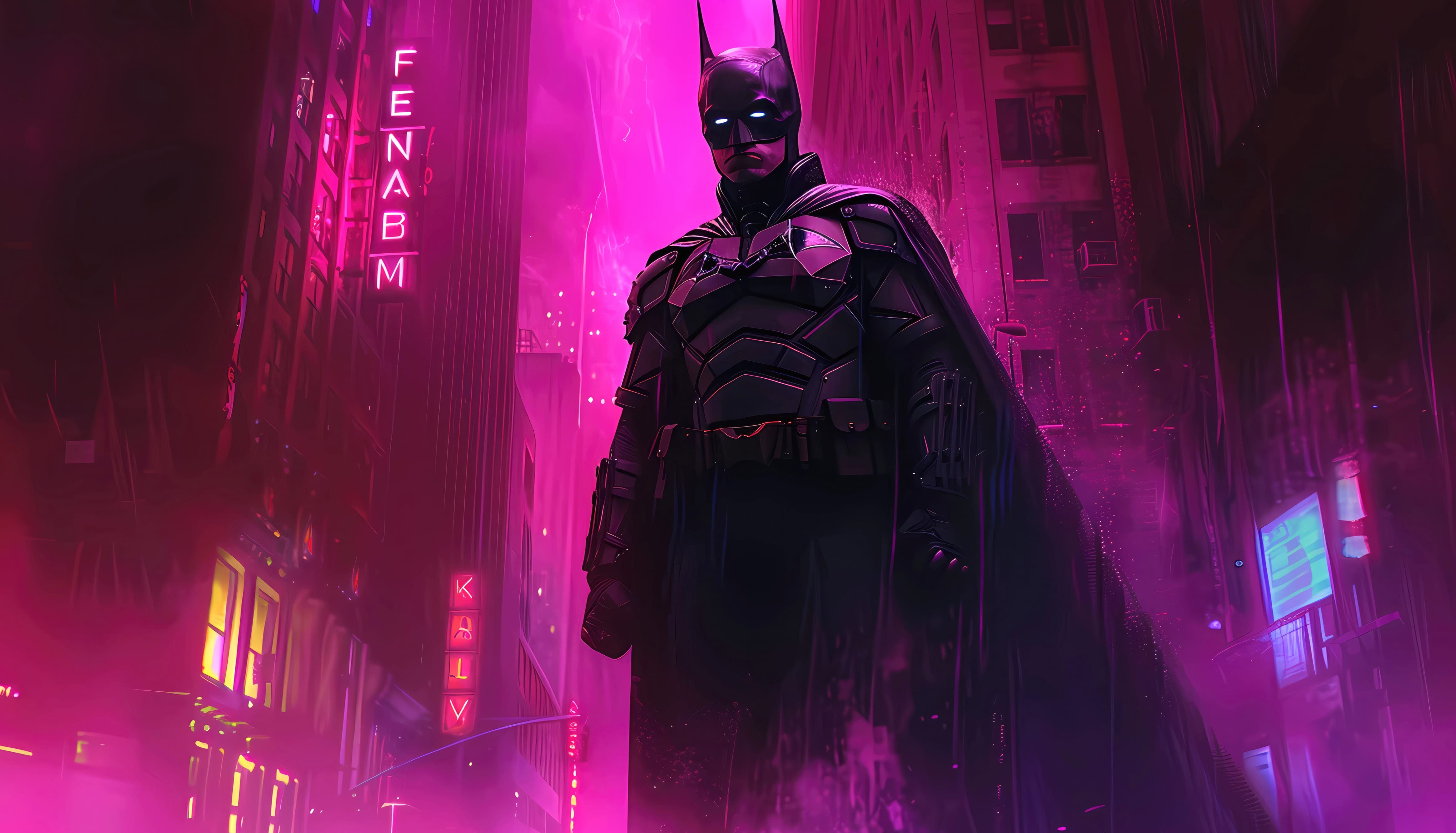 Cyberpunk Batman - Futuristic Superhero Background wallpapers HD quality