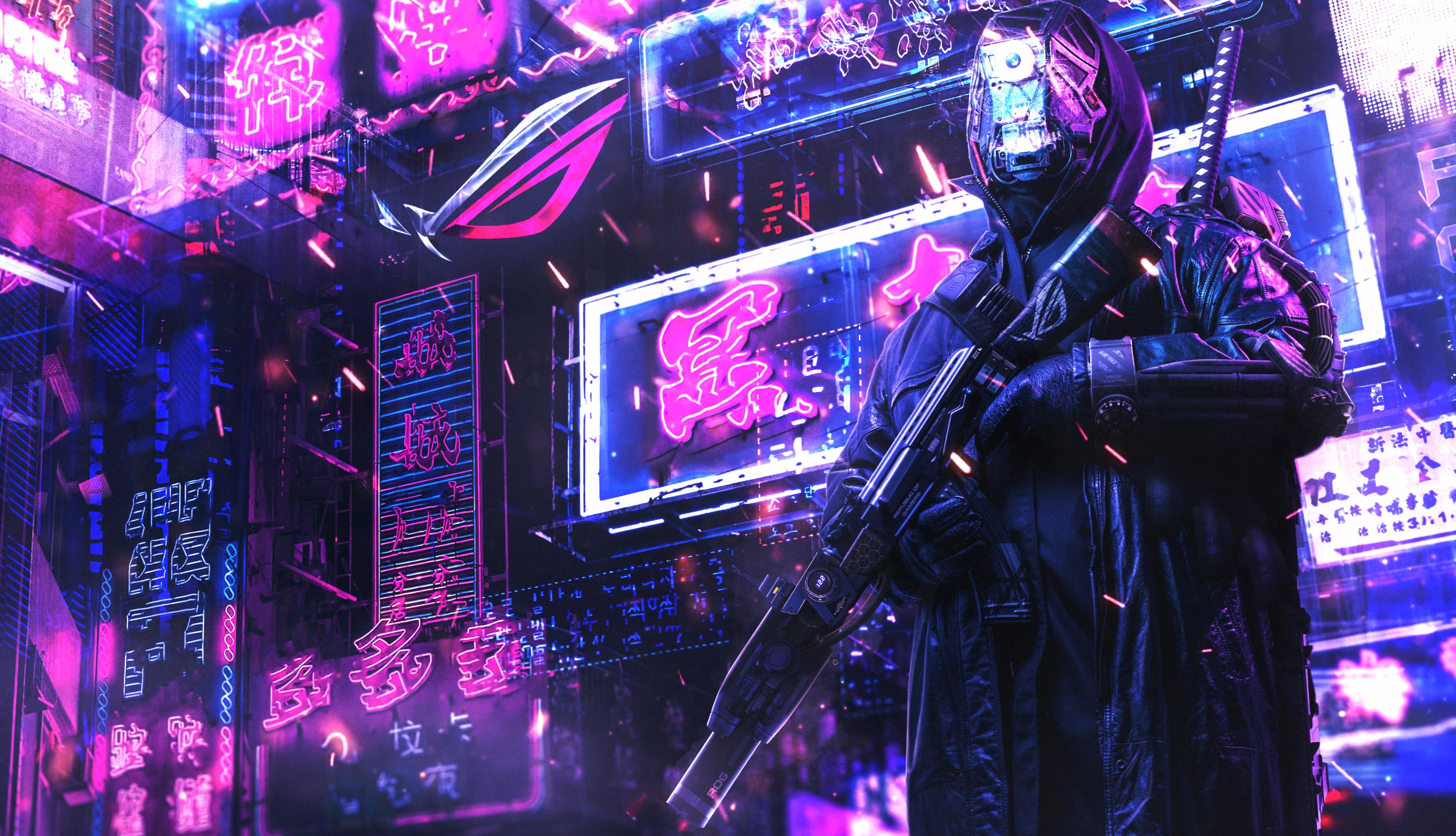 Cyberpunk Technology Asus ROG wallpapers HD quality