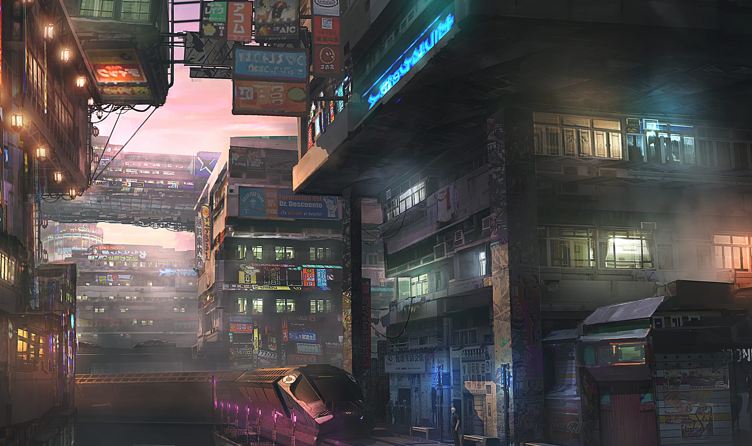 Cyberpunk Train City - Futuristic wallpapers HD quality