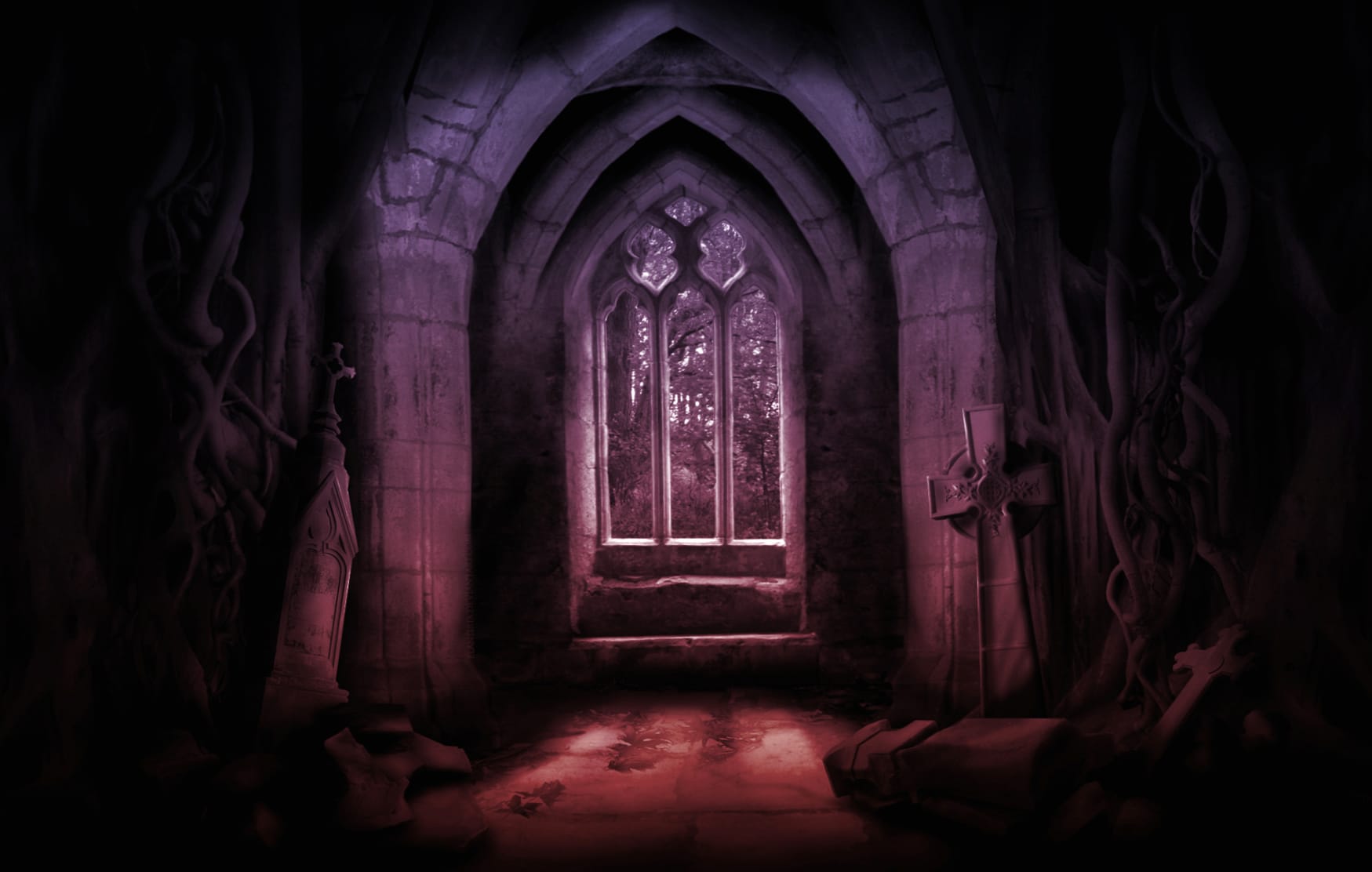 Dark and Scary The Enigmatic Doorway at 2560 x 1440 HD size wallpapers HD quality