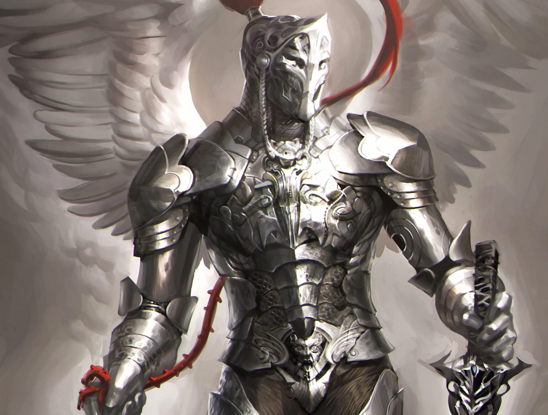 Dark Angel Knight of a Fierce Warrior at 1280 x 960 size wallpapers HD quality