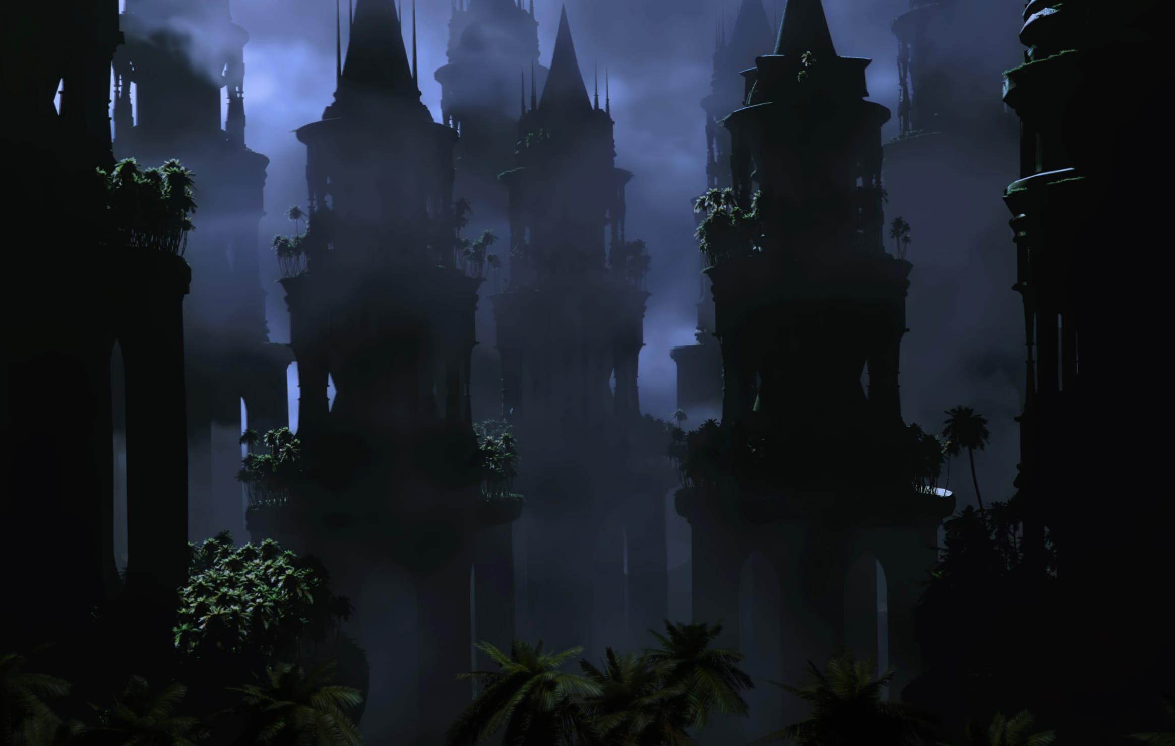 Dark City Towers A Captivating wallpapers HD quality