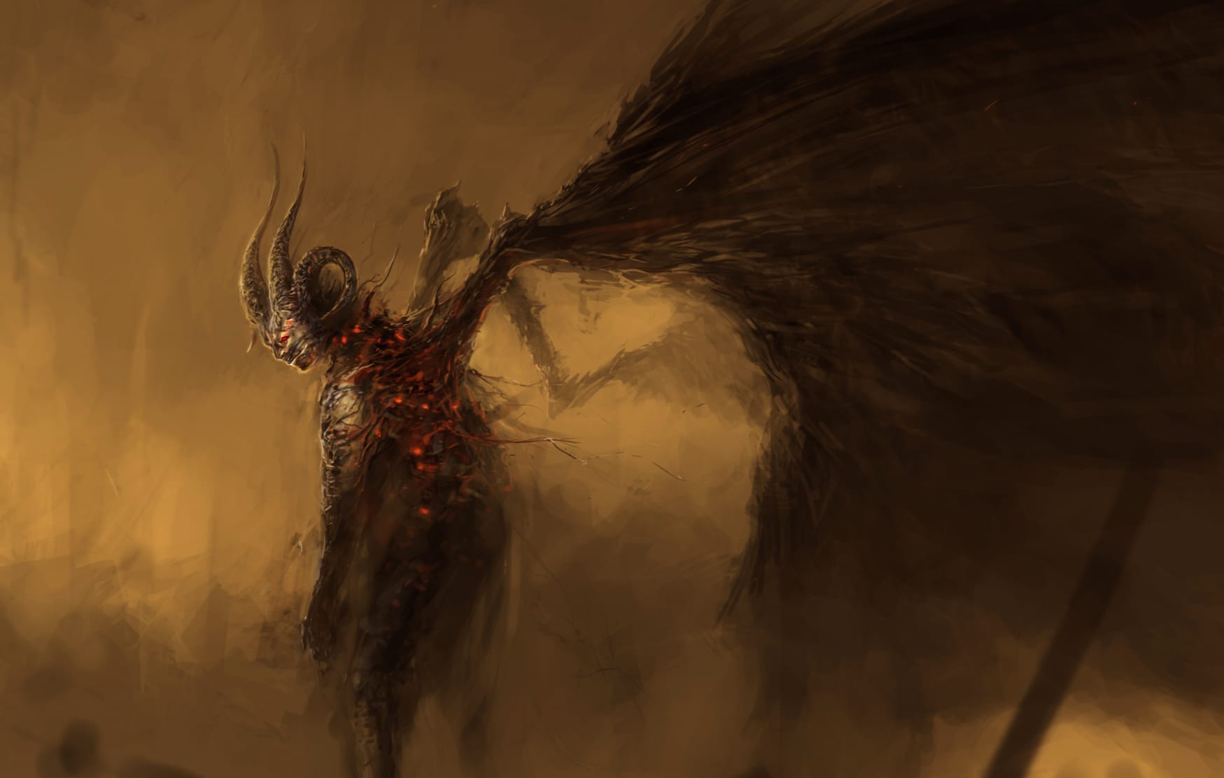 Dark Demon A Haunting Vision of Shadows wallpapers HD quality