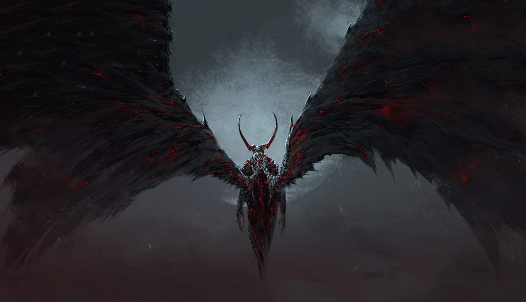 Dark Demon with Wings and Horns wallpapers HD quality