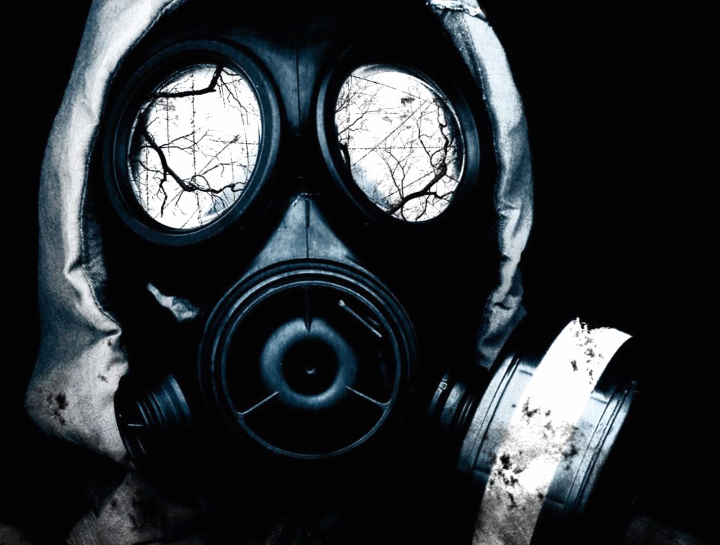 Dark Gas Mask A Haunting Encounter wallpapers HD quality