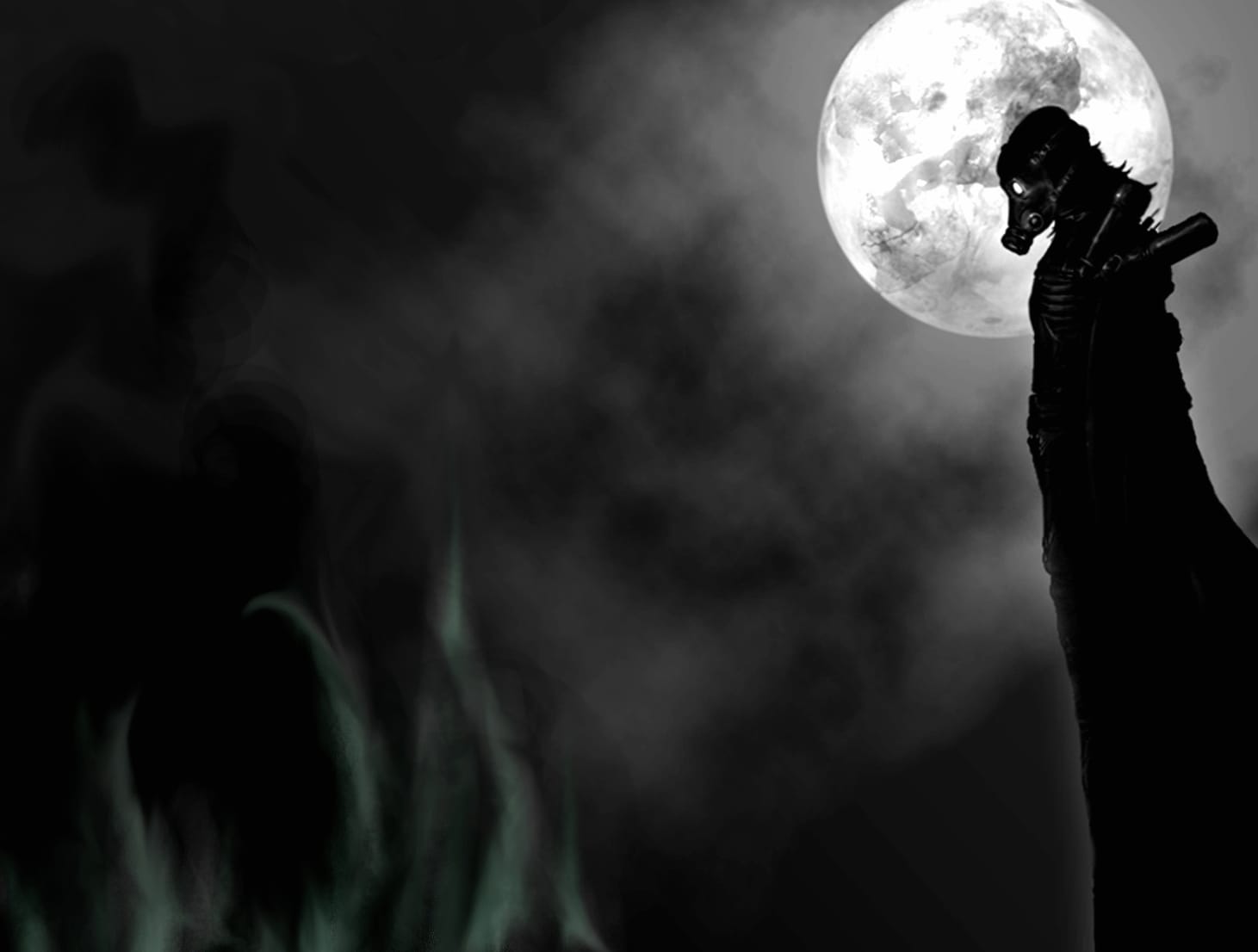 Dark Gas Mask A Haunting Nightscape wallpapers HD Dark Gas Mask A Haunting Nightscape wallpapers HD quality