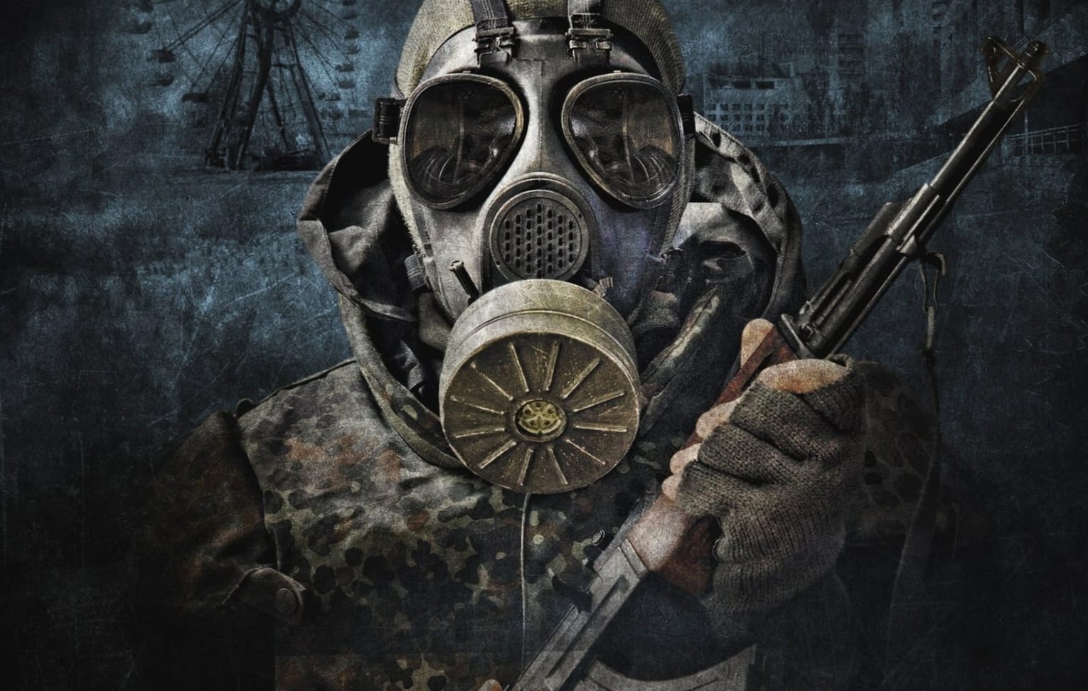 Dark Gas Mask Guardian - at 2048 x 2048 iPad size wallpapers HD quality