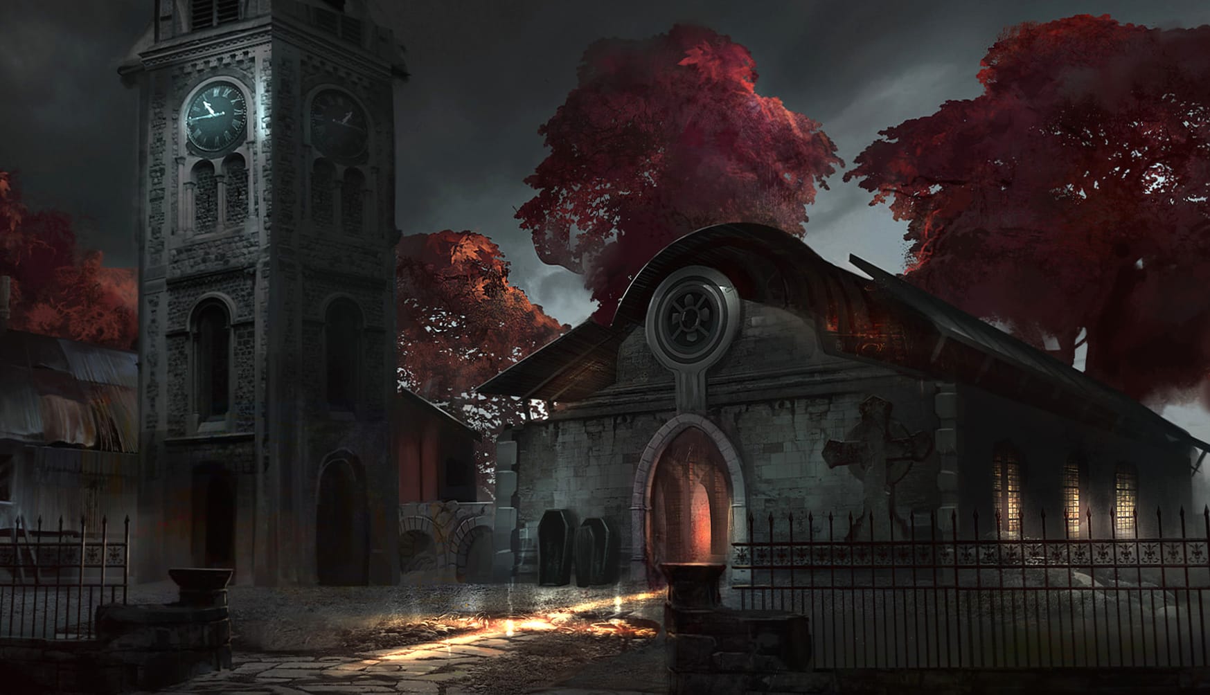 Dark Mystique of Enigmatic Buildings at 1680 x 945 HD size wallpapers HD quality