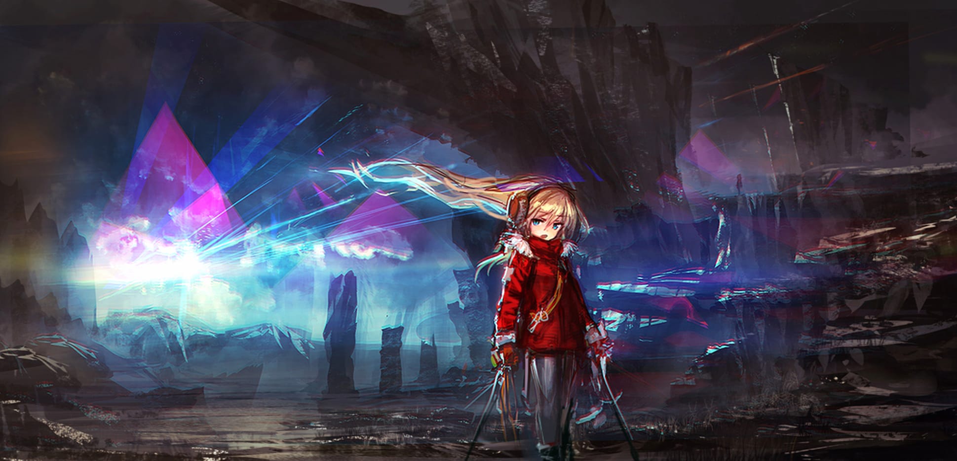 Dark Sky Weapon Sweater Headphones Blonde Anime Original Dark Anime Wallpaper wallpapers HD Dark Sky Weapon Sweater Headphones Blonde Anime Original Dark Anime Wallpaper wallpapers HD quality