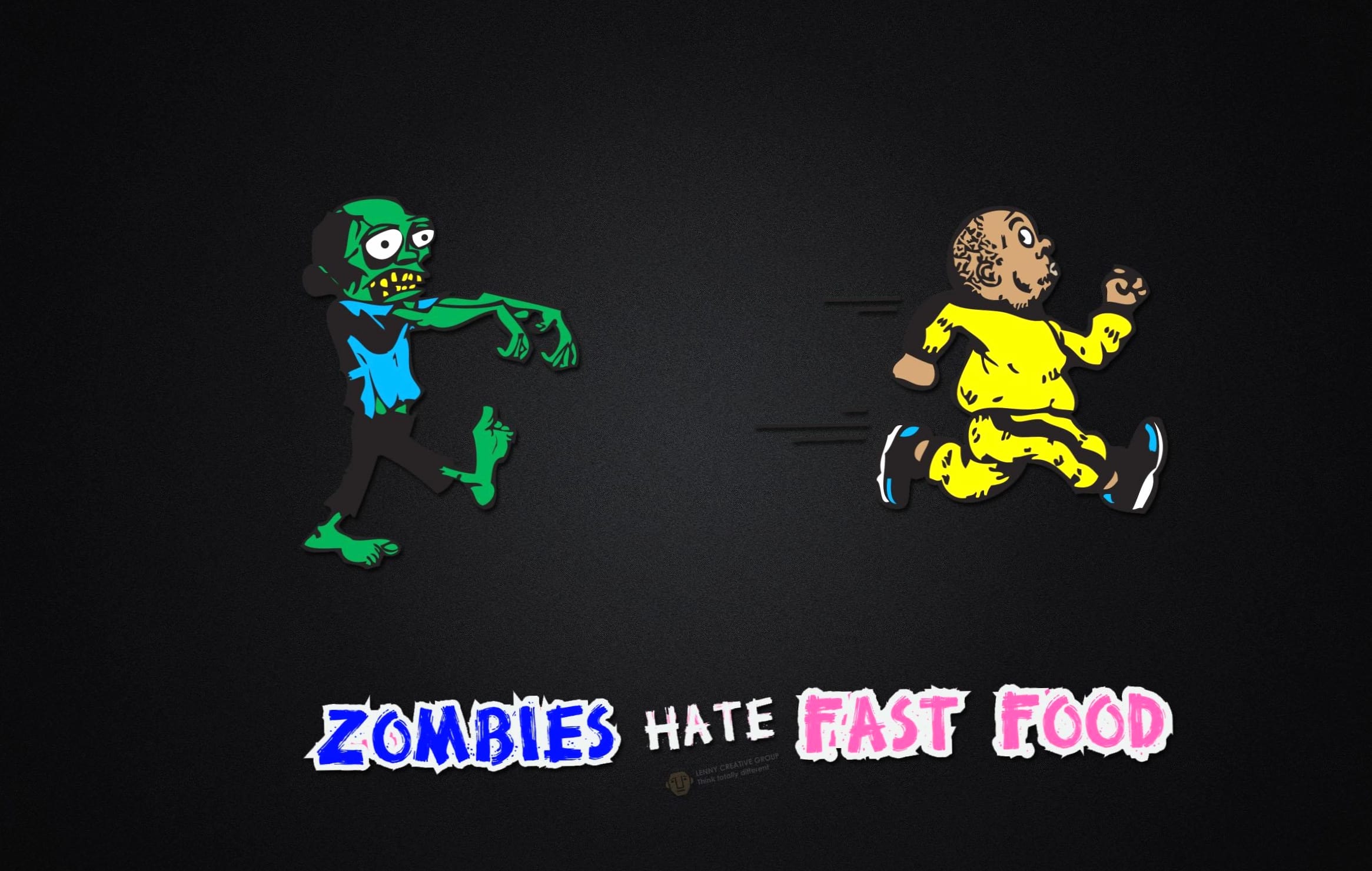 Darkly Funny Zombies Hate Fast Food wallpapers HD quality