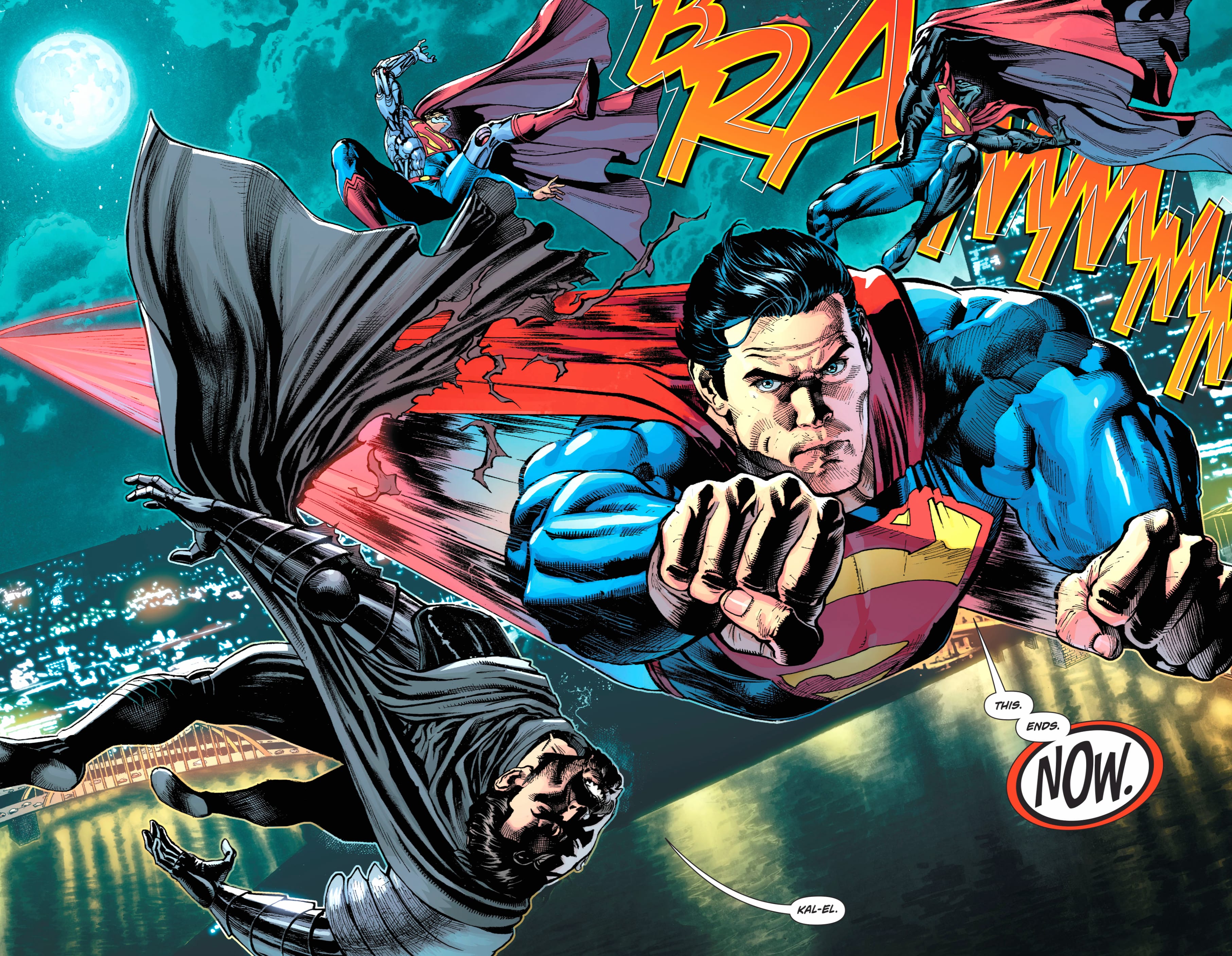 DC Comics Battle Cyborg Superman vs. General Zod - wallpapers HD quality